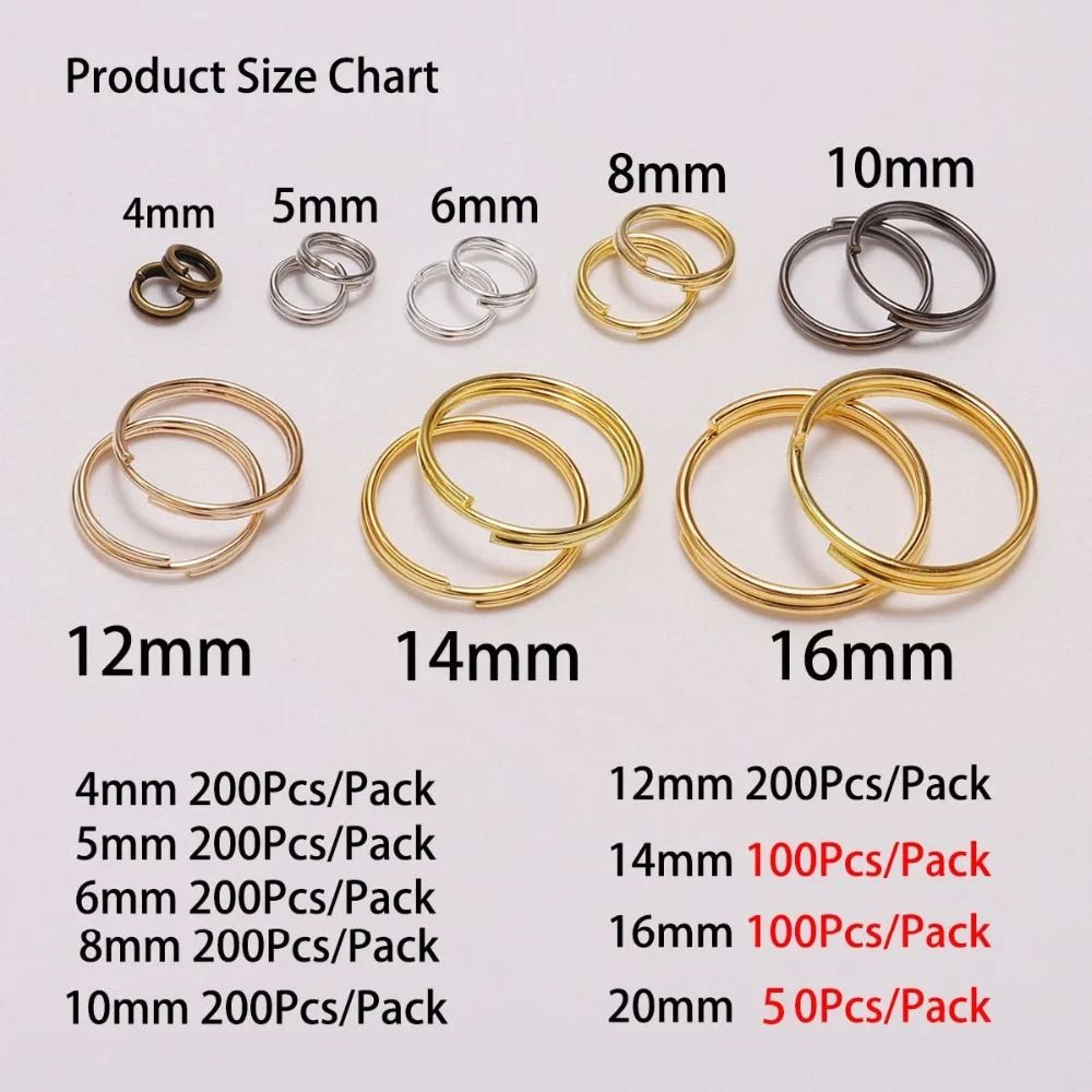 Double Loop Split Jump Rings Connectors For DIY Jewelry Making 420mm 1