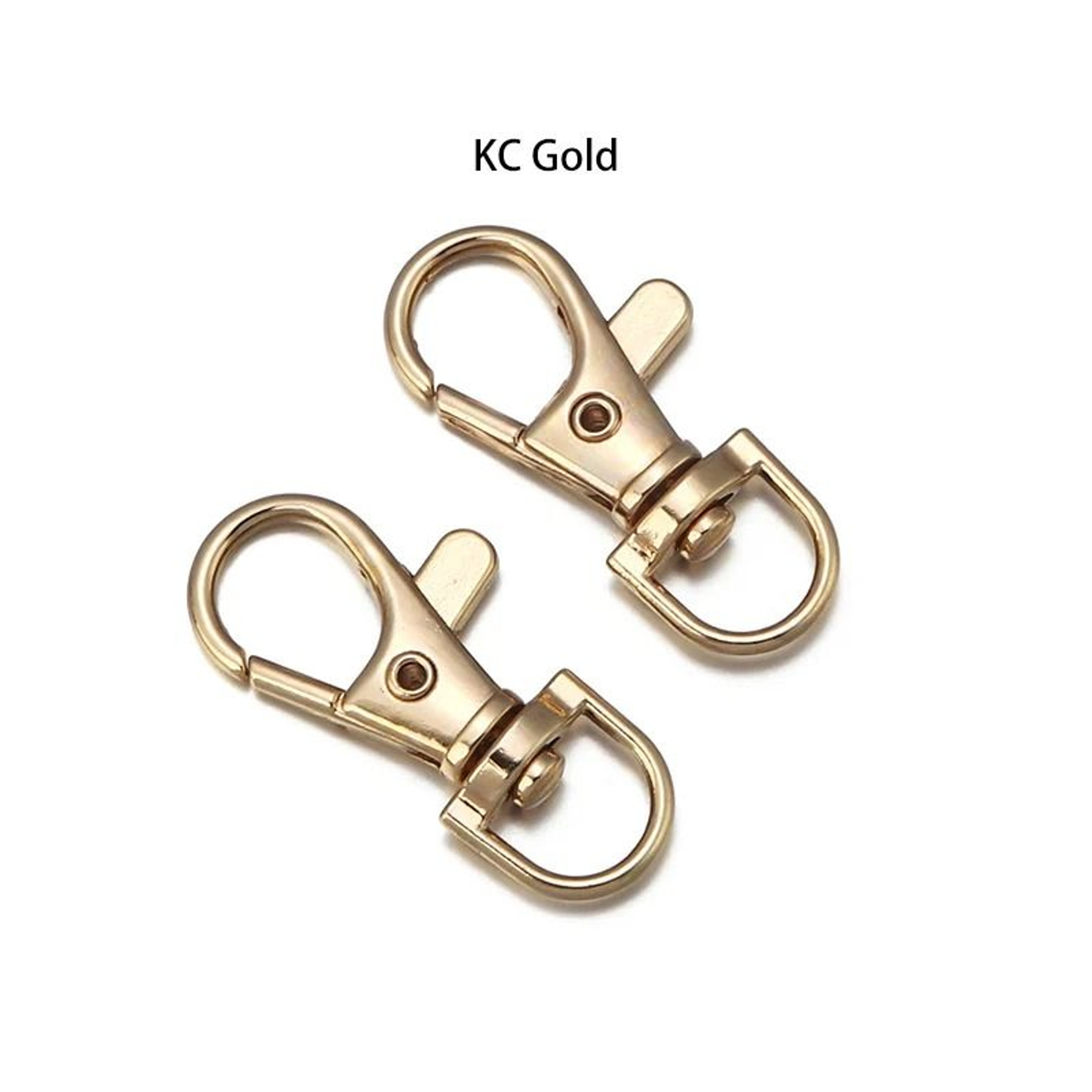 10Pcs Swivel Lobster Clasp Snap Hooks With Split Key Rings For DIY Keychains 6