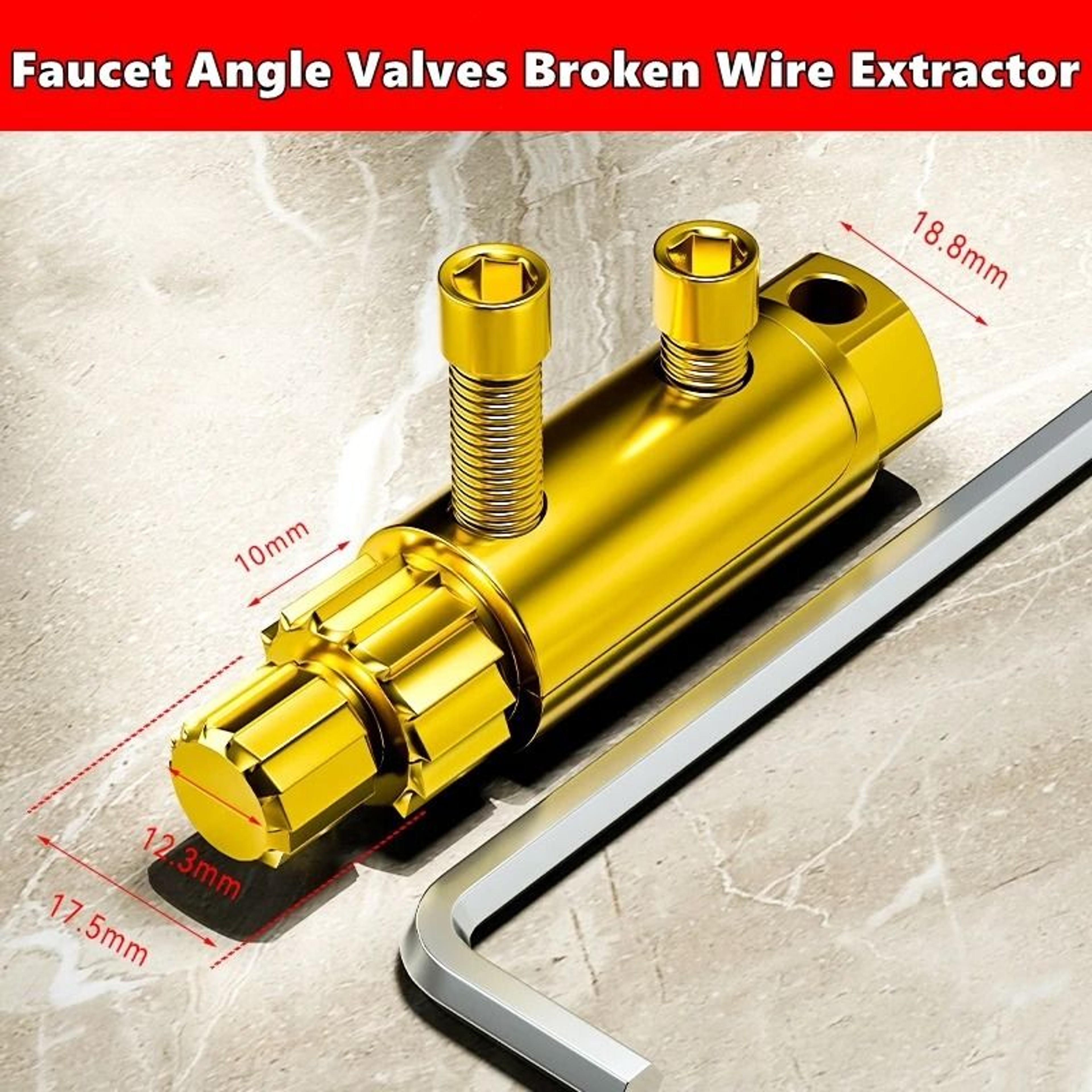 Universal Broken Water Pipe Screw Extractor Tool For 12  34 Angle Valves 7