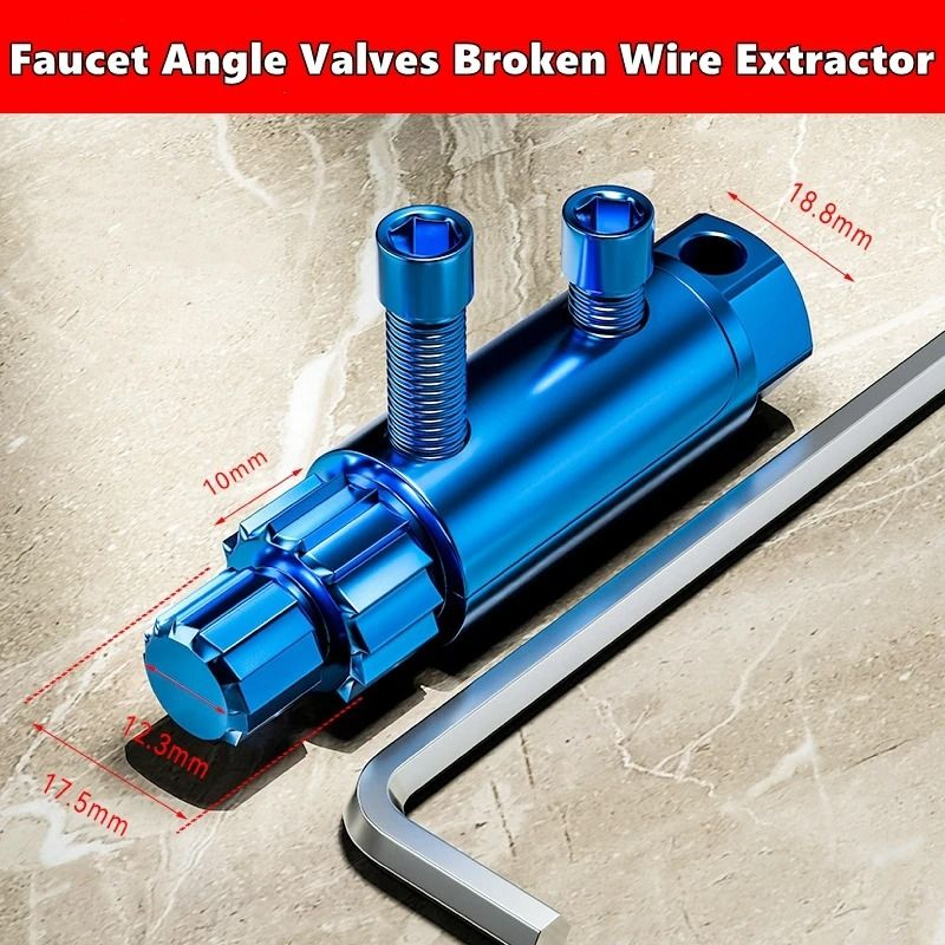 Universal Broken Water Pipe Screw Extractor Tool For 12  34 Angle Valves 8