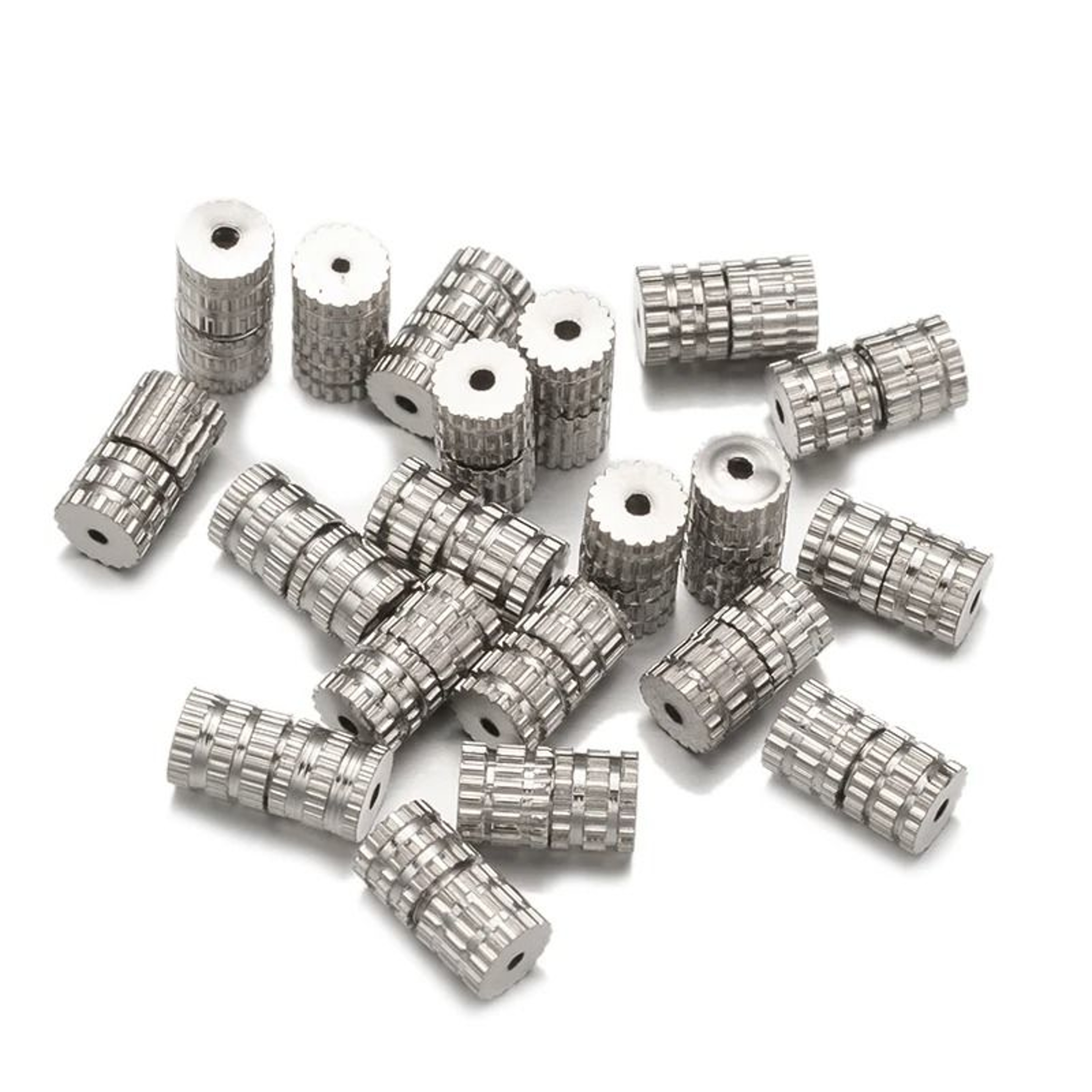 20Pcs Brass Screw Barrel Clasps Threaded Lock Connectors For DIY Jewelry 18