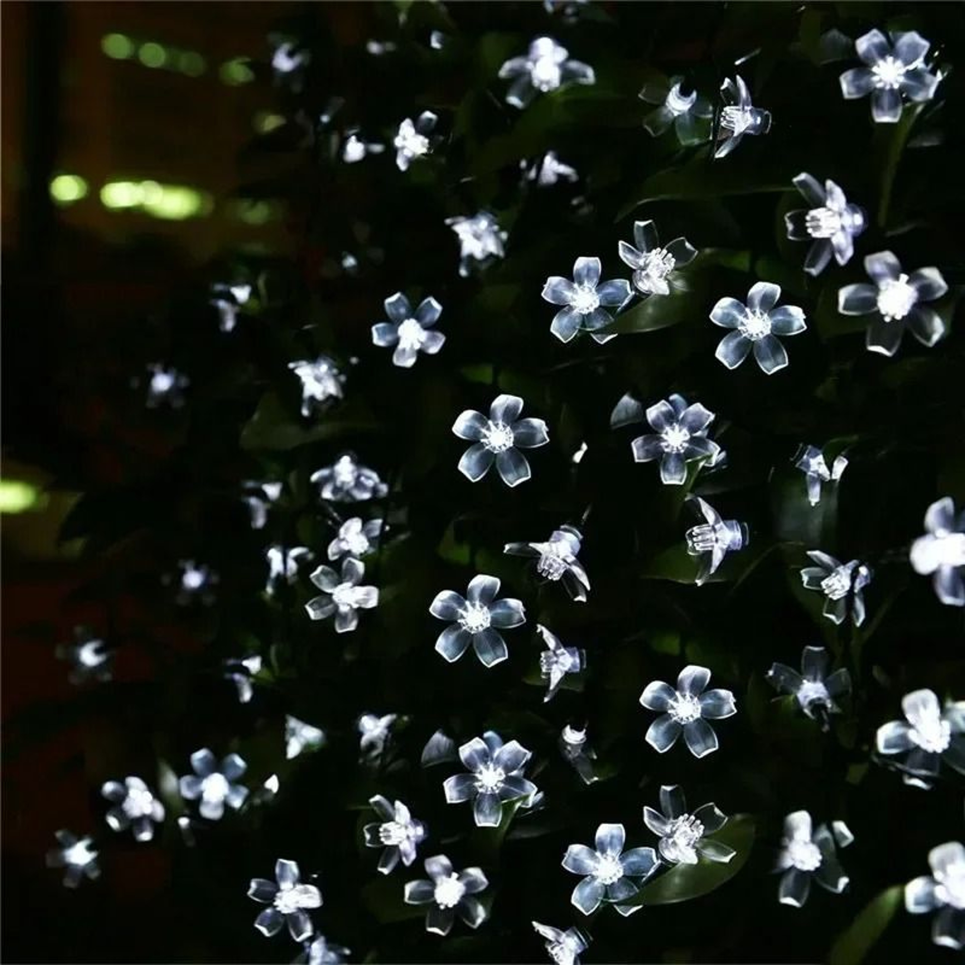 5M 20 LED Solar Cherry Blossom Flower String Lights Outdoor Waterproof 8 Modes 8