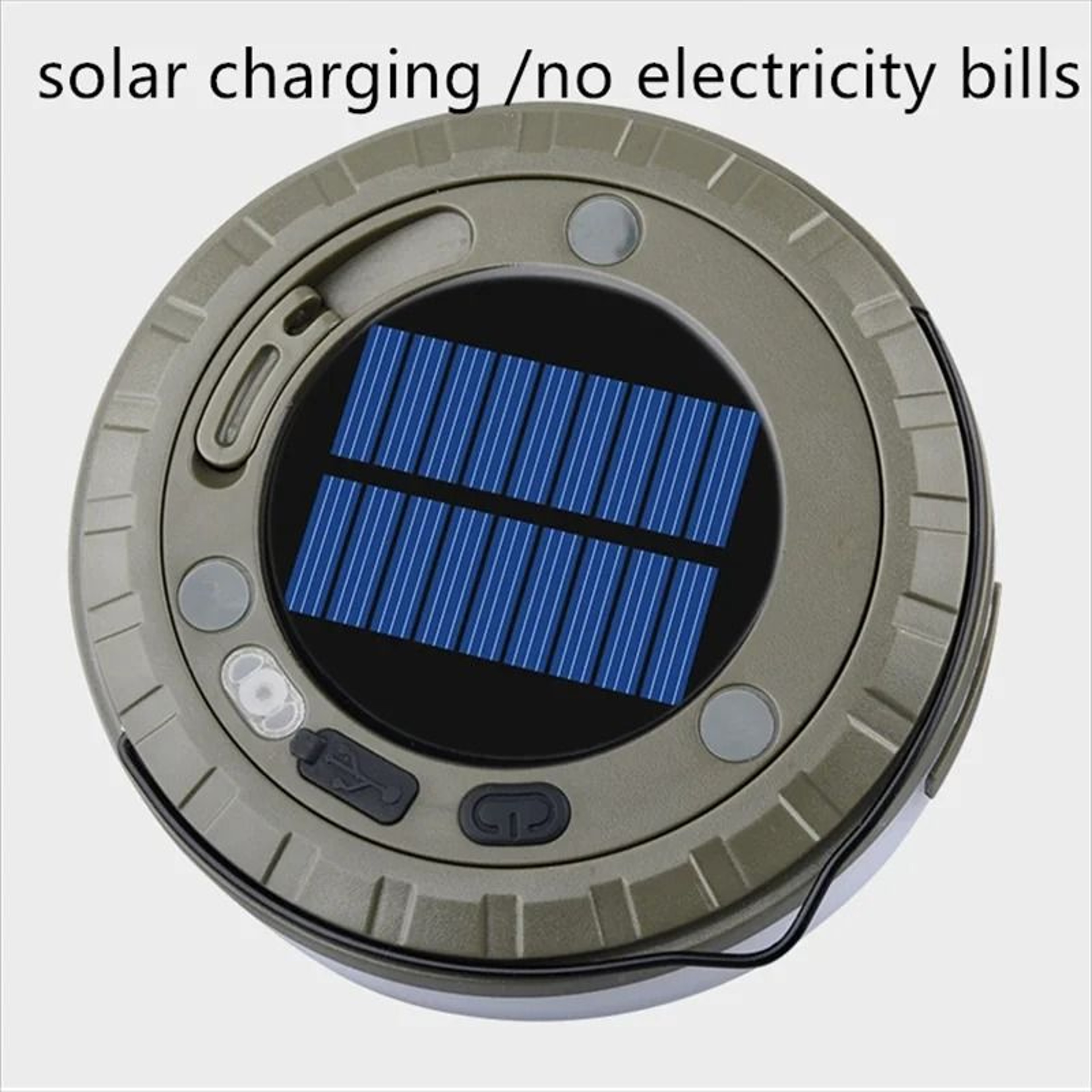 Solar Outdoor Camping Light 10M Retractable String Light RGB Flashlight Hook 5
