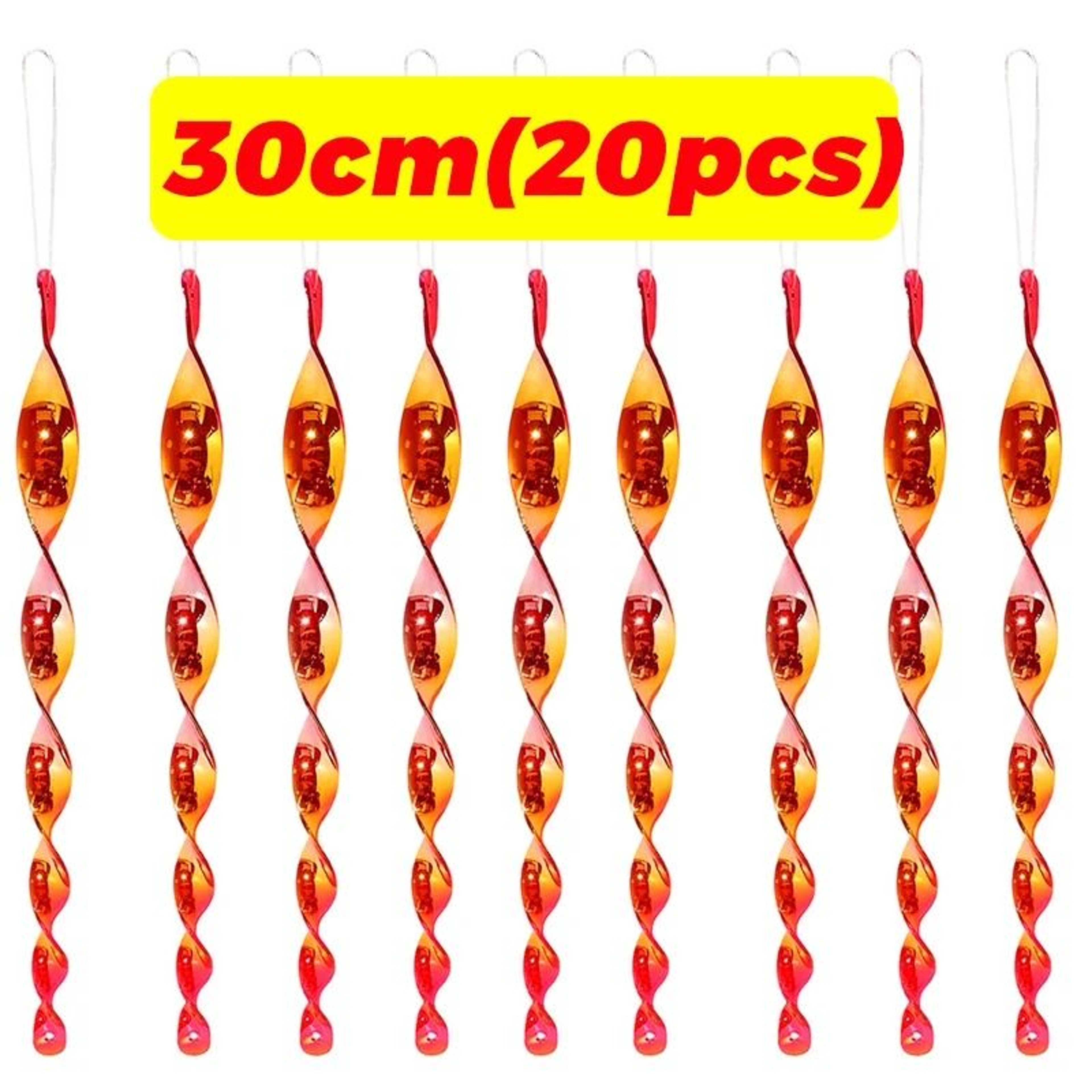 Reflective Bird Deterrent Spiral Rods Wind Rotating Scare Device Garden Decor 23