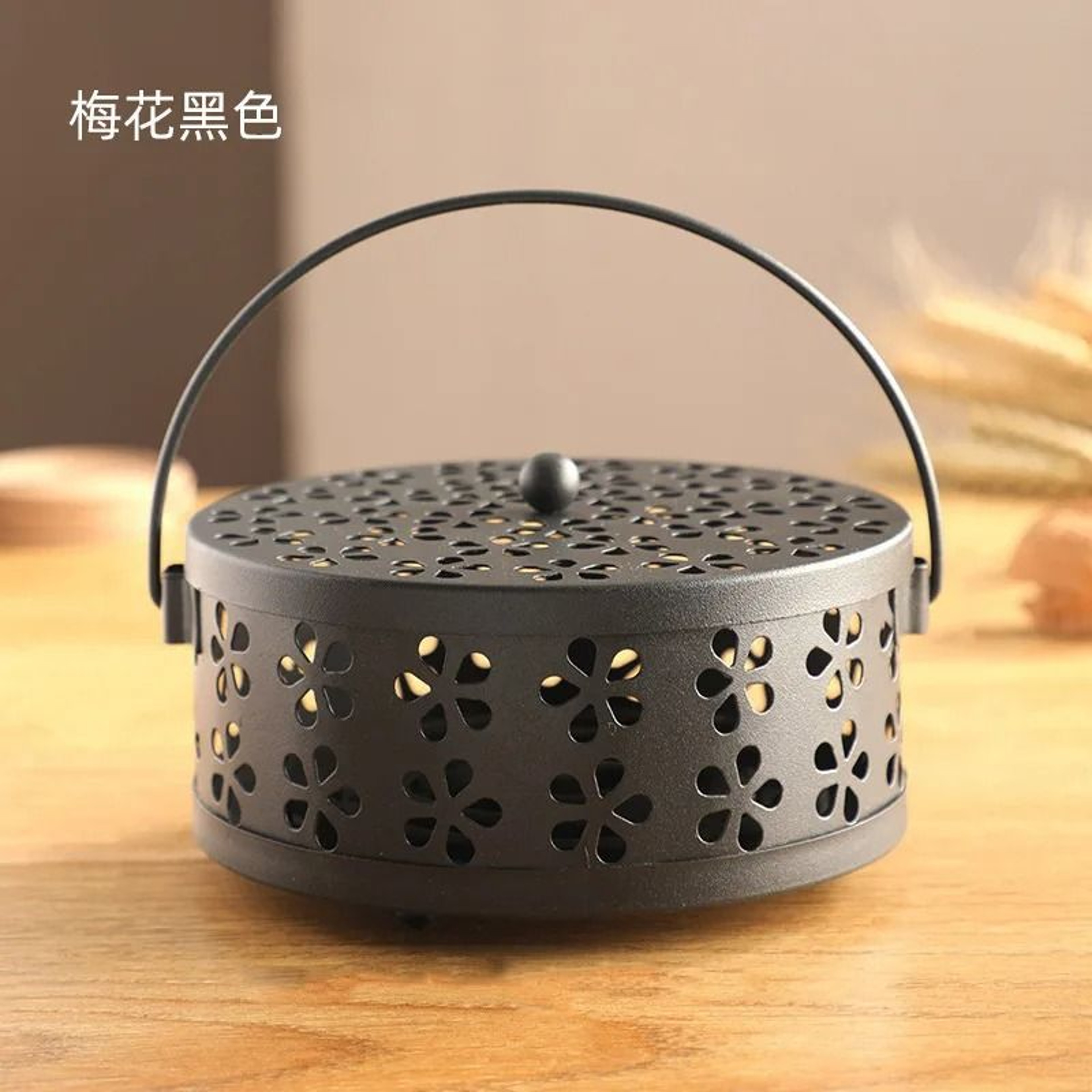 Round Mosquito Coil Holder Metal Incense Burner Hanging Tray Camping 8