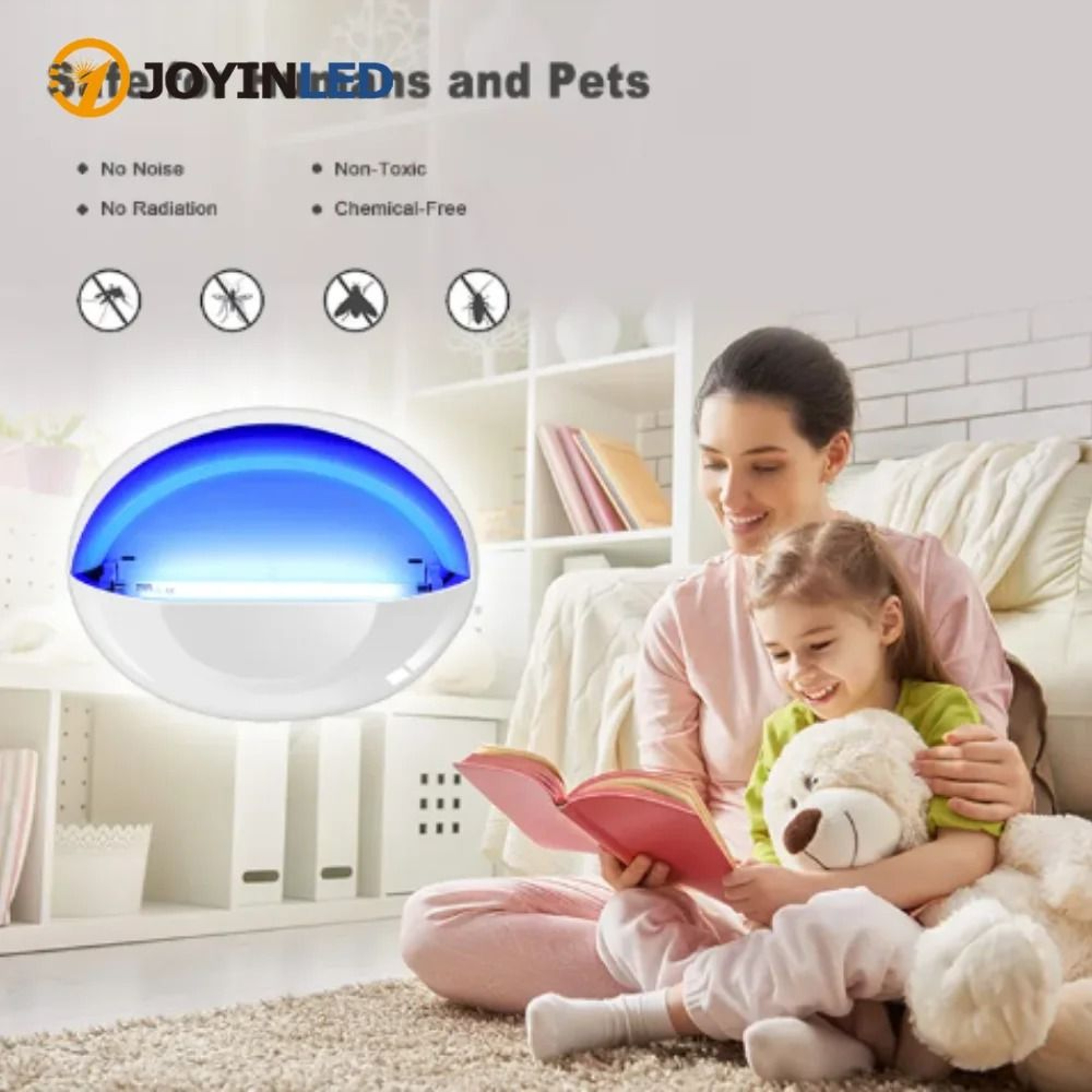 WallMounted Insect Repellent Lamp Mosquito Killer UV Fly Catcher Trap 4