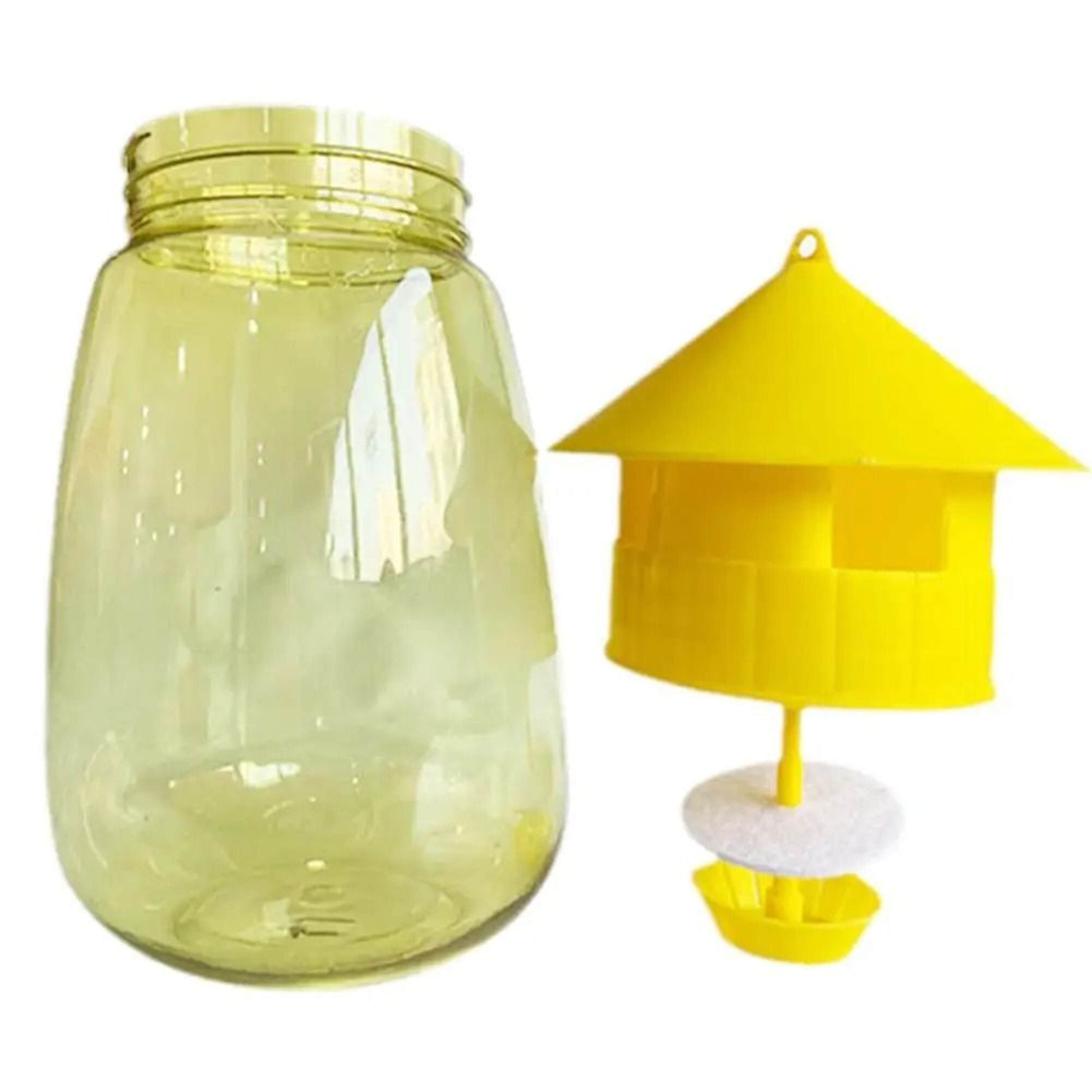 Yellow Plastic Fruit Fly Trap Drosophila Catcher Reusable Orchard Pest Control 1