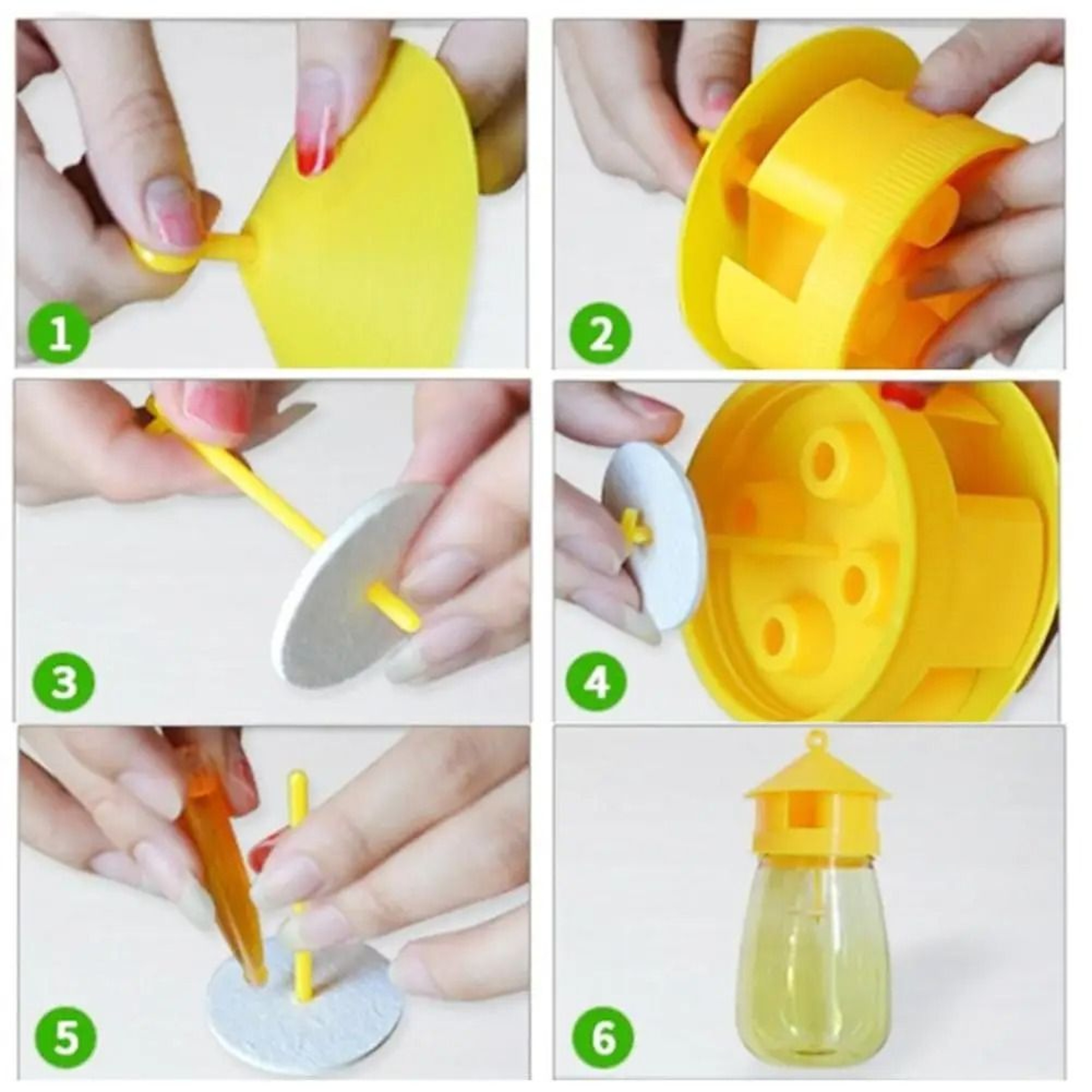 Yellow Plastic Fruit Fly Trap Drosophila Catcher Reusable Orchard Pest Control 3