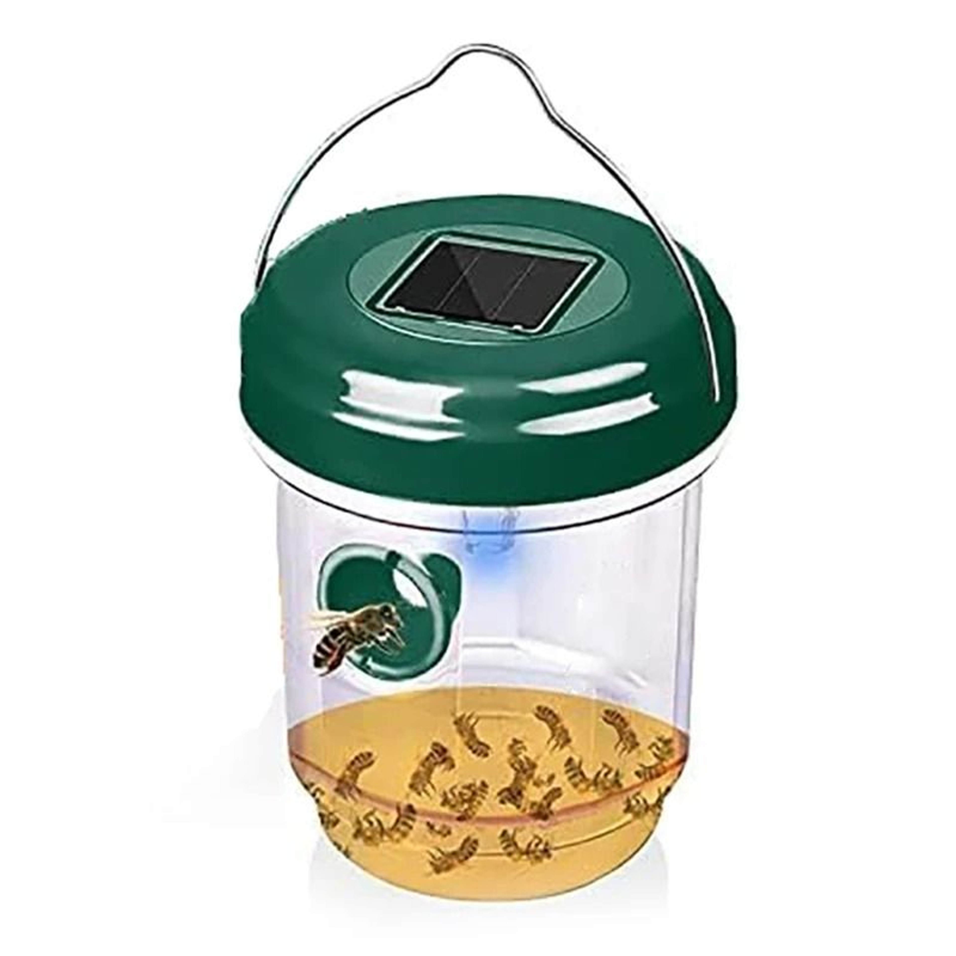 Outdoor Solar Powered UV LED Light Wasp Bottle Trap Bee Hornet Catcher 6