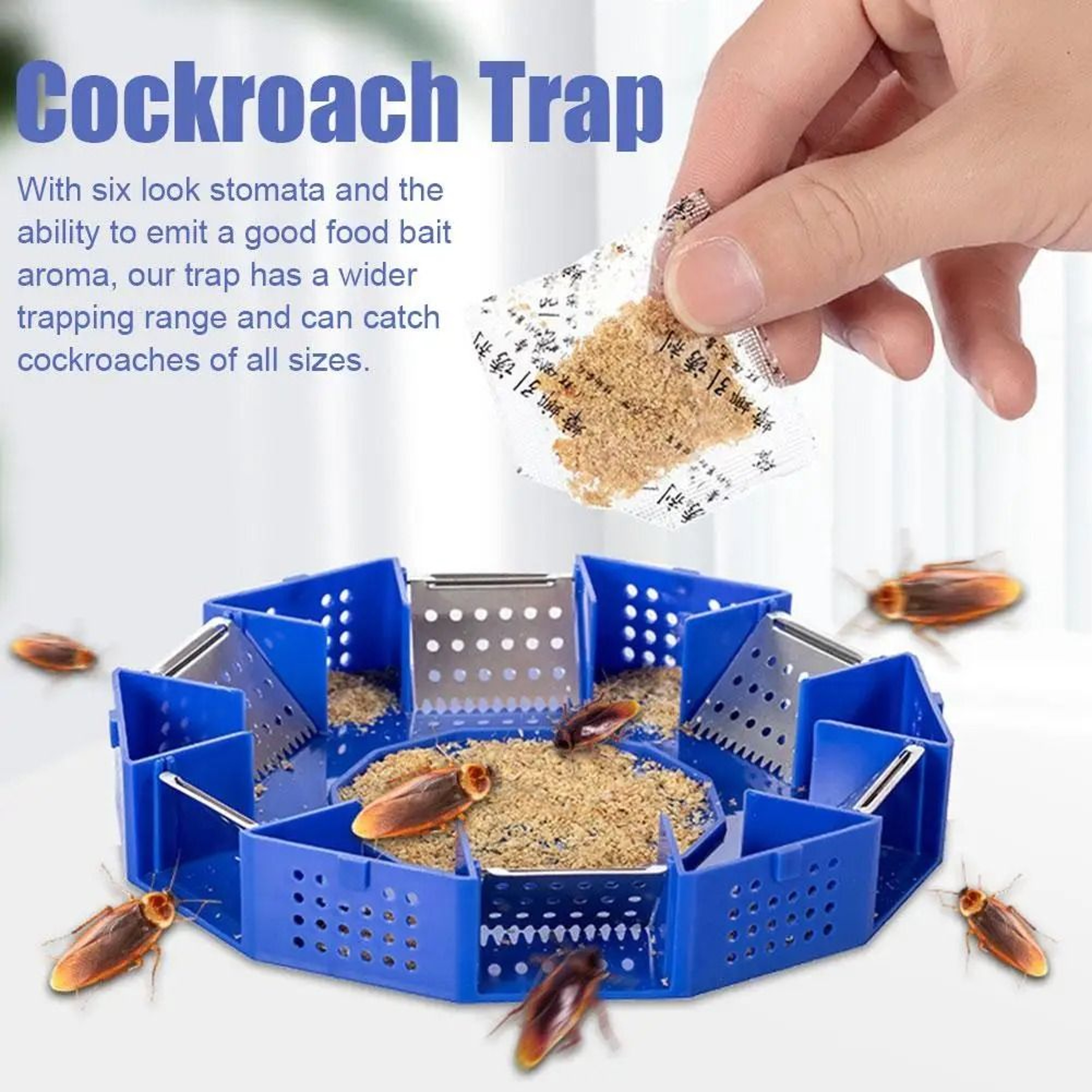 SixDoor Cockroach Trap Box Safe Efficient Reusable Anti Roach Catcher 0