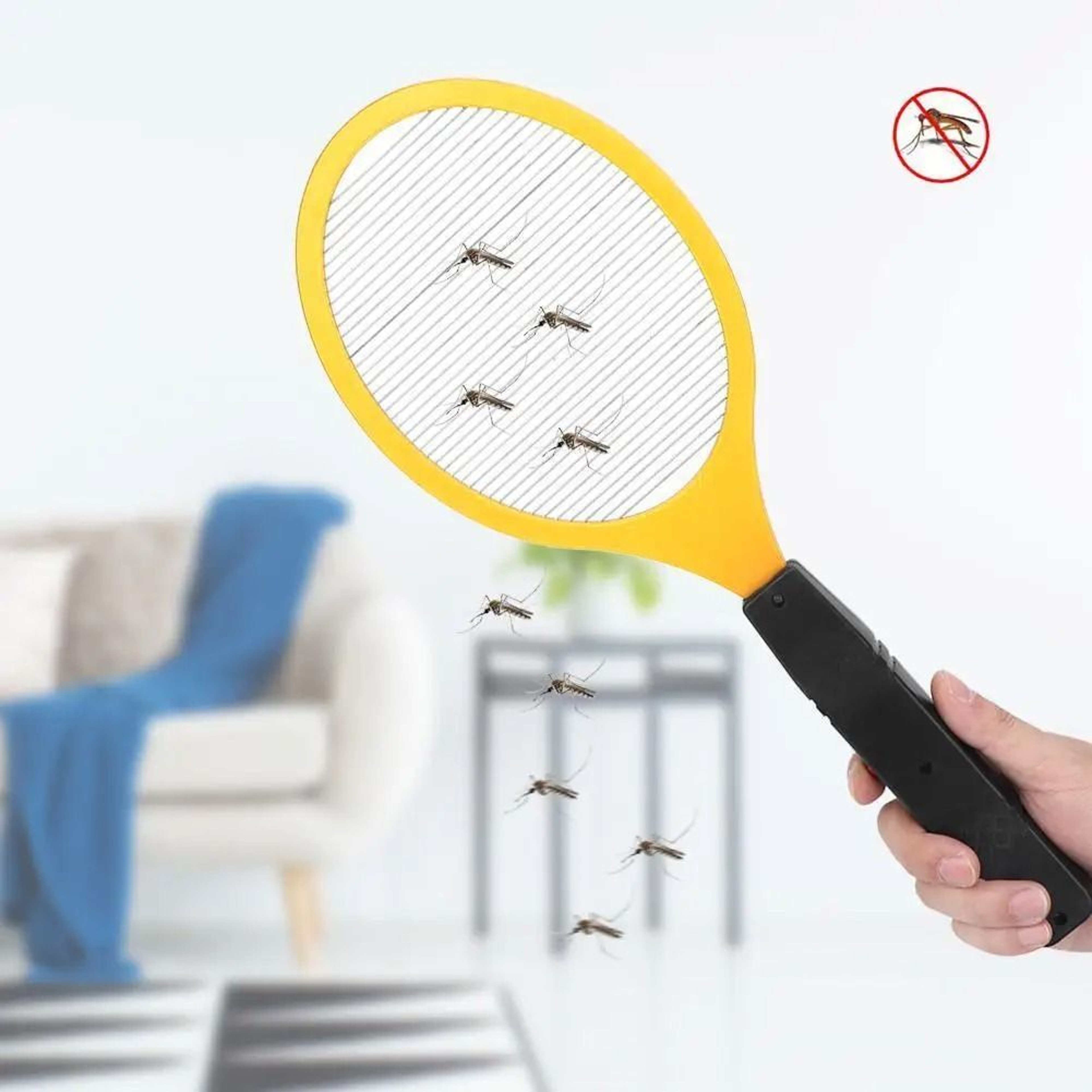 Cordless Electric Mosquito Swatter Bug Zapper Handheld Fly Killer Racket 5