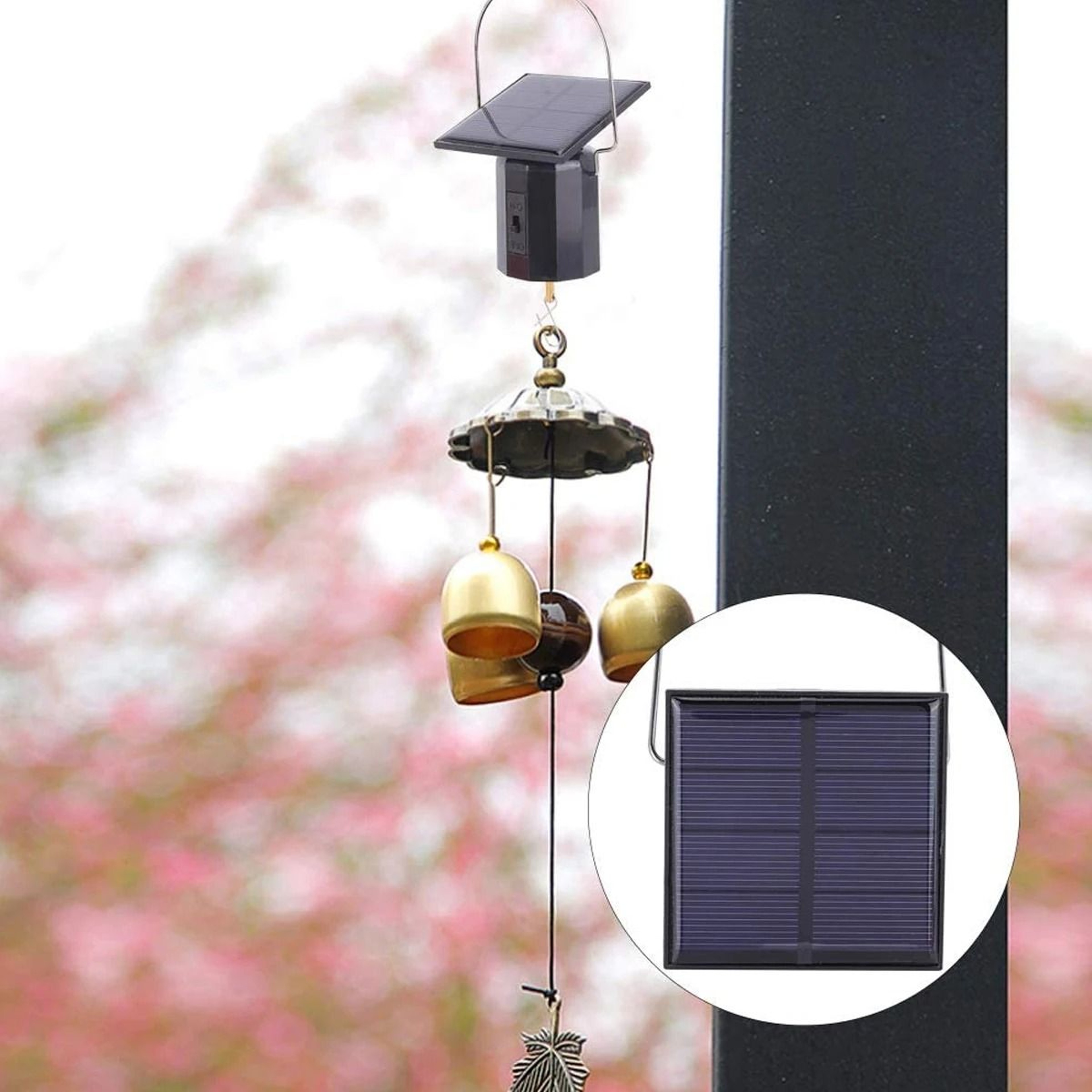 Solar Motor Powered Wind Spinner Rotating Hook EcoFriendly Solar Engine 1