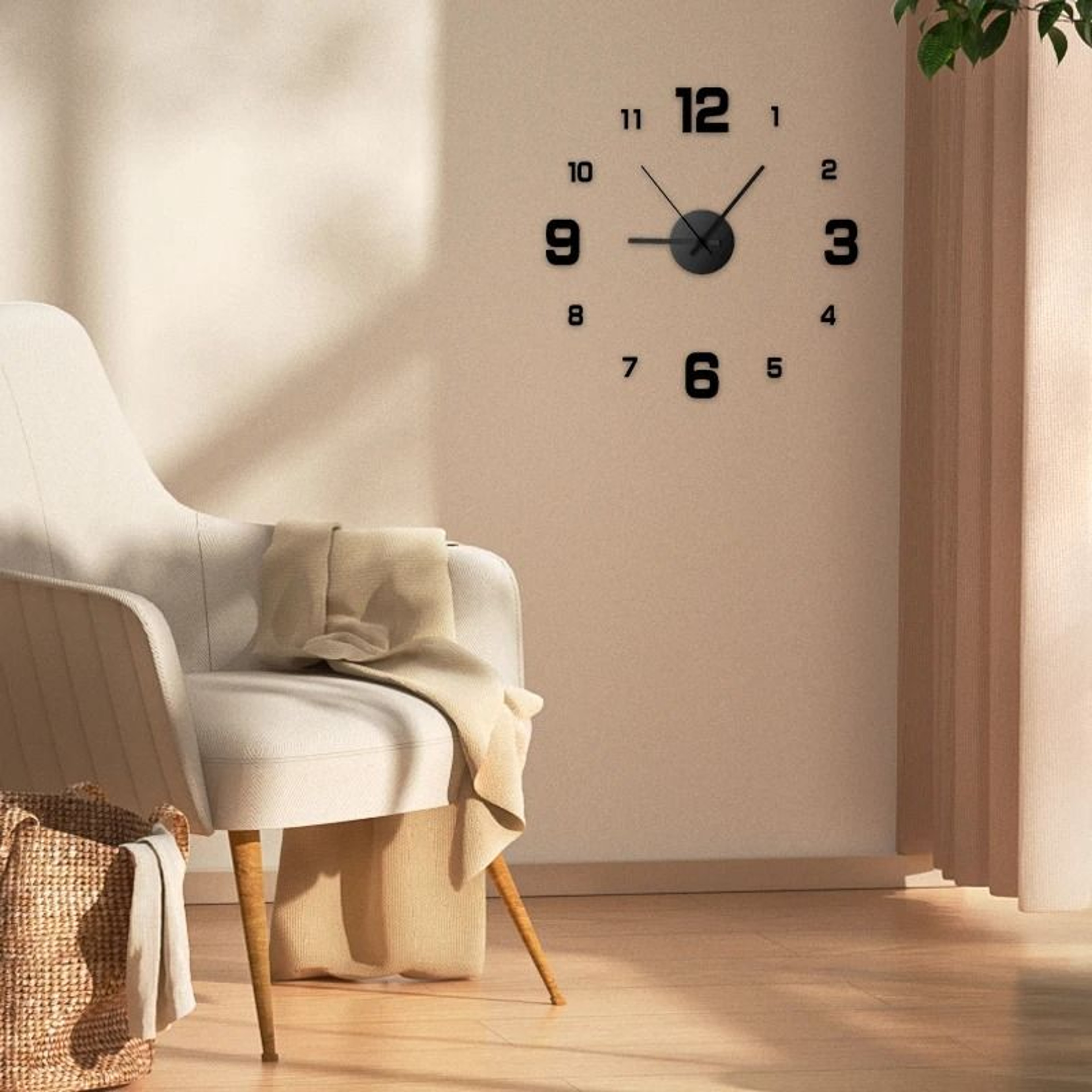 Creative Frameless DIY Wall Clock Silent Quartz Movement Mirror Sticker Decal 1