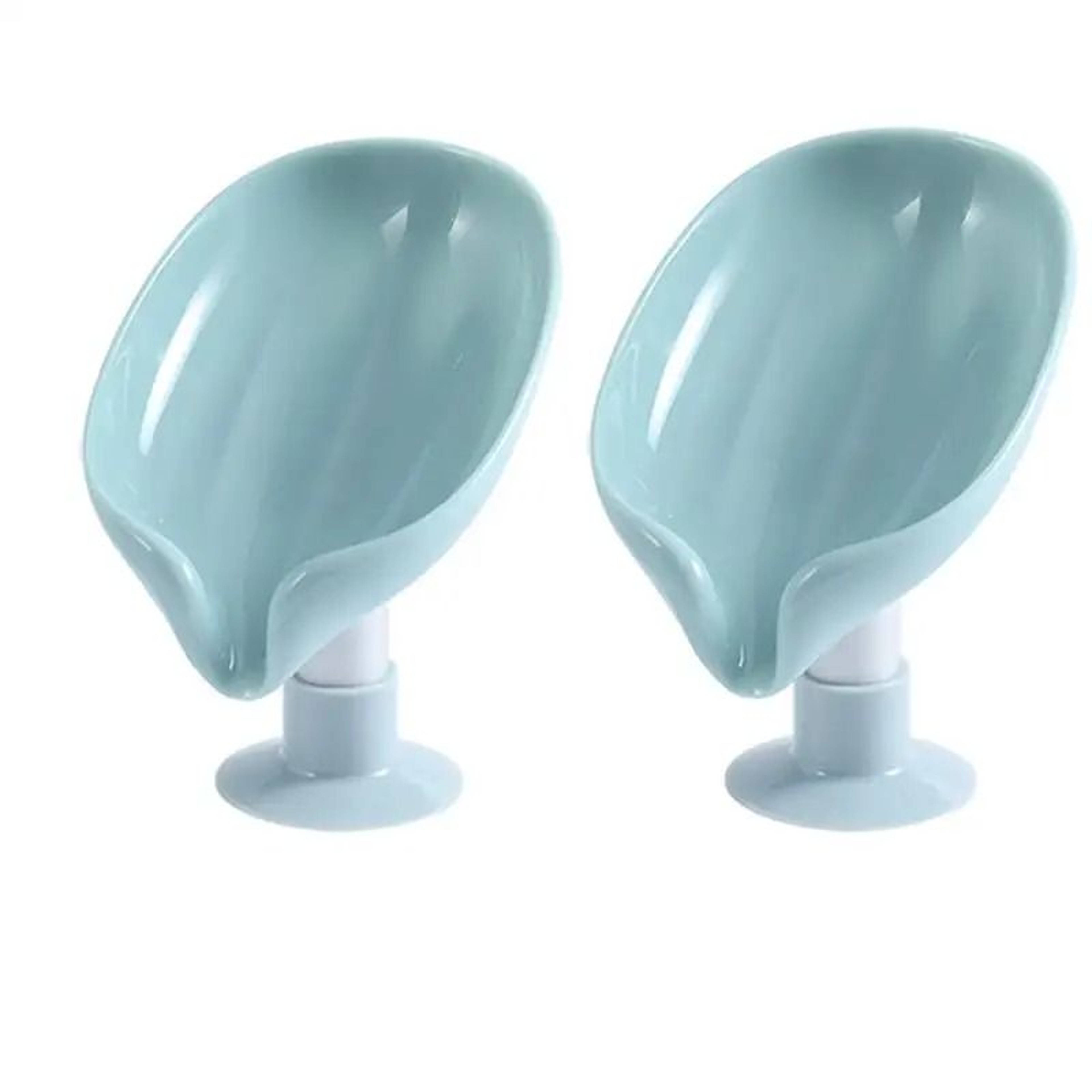 2pcs Cute Suction Cup Draining Soap Dish Holder Punch Free Bathroom Saver Rack 9