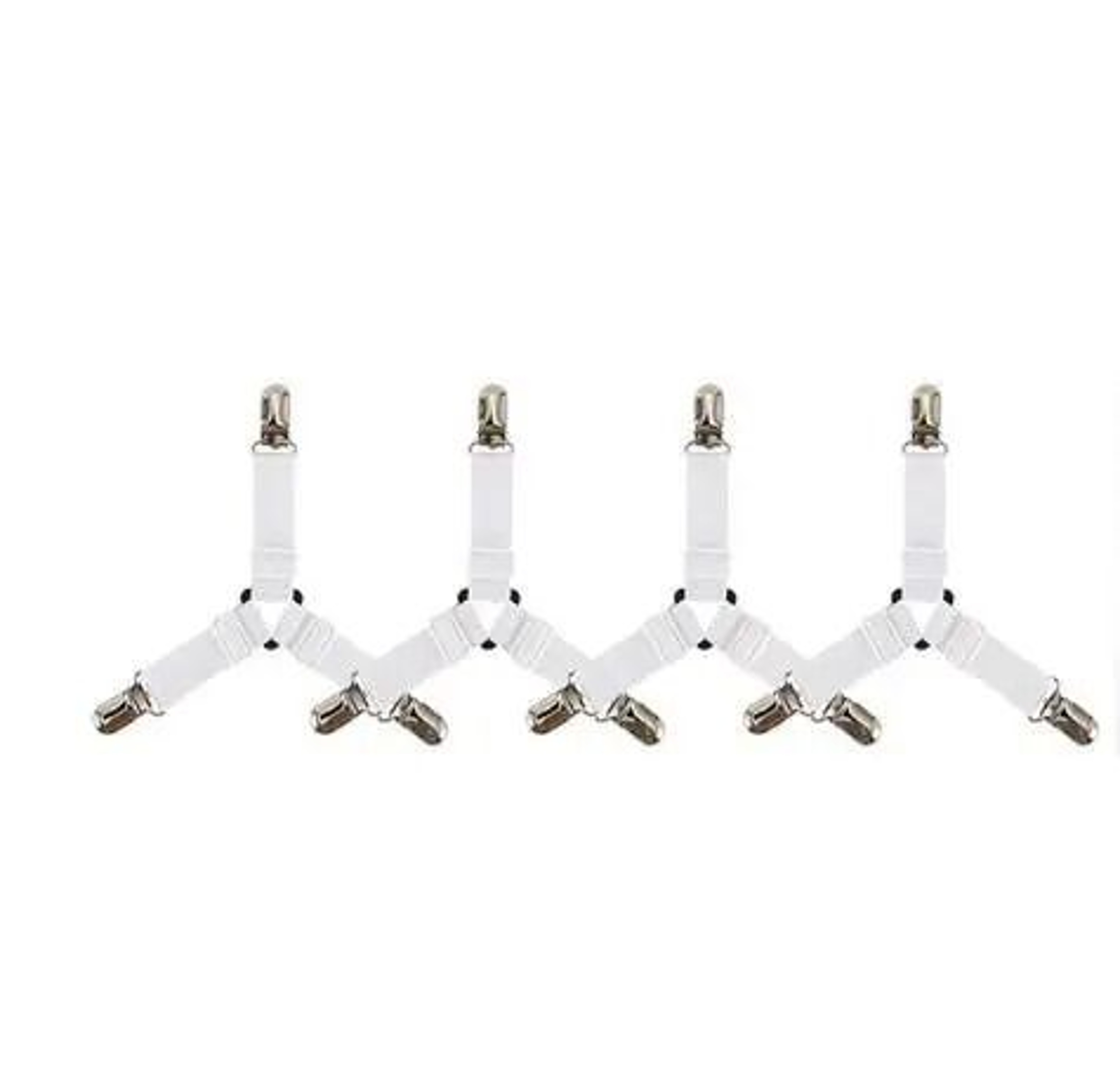 4Pcs Adjustable Bed Sheet Fasteners Clips Elastic Straps Mattress Grippers 6
