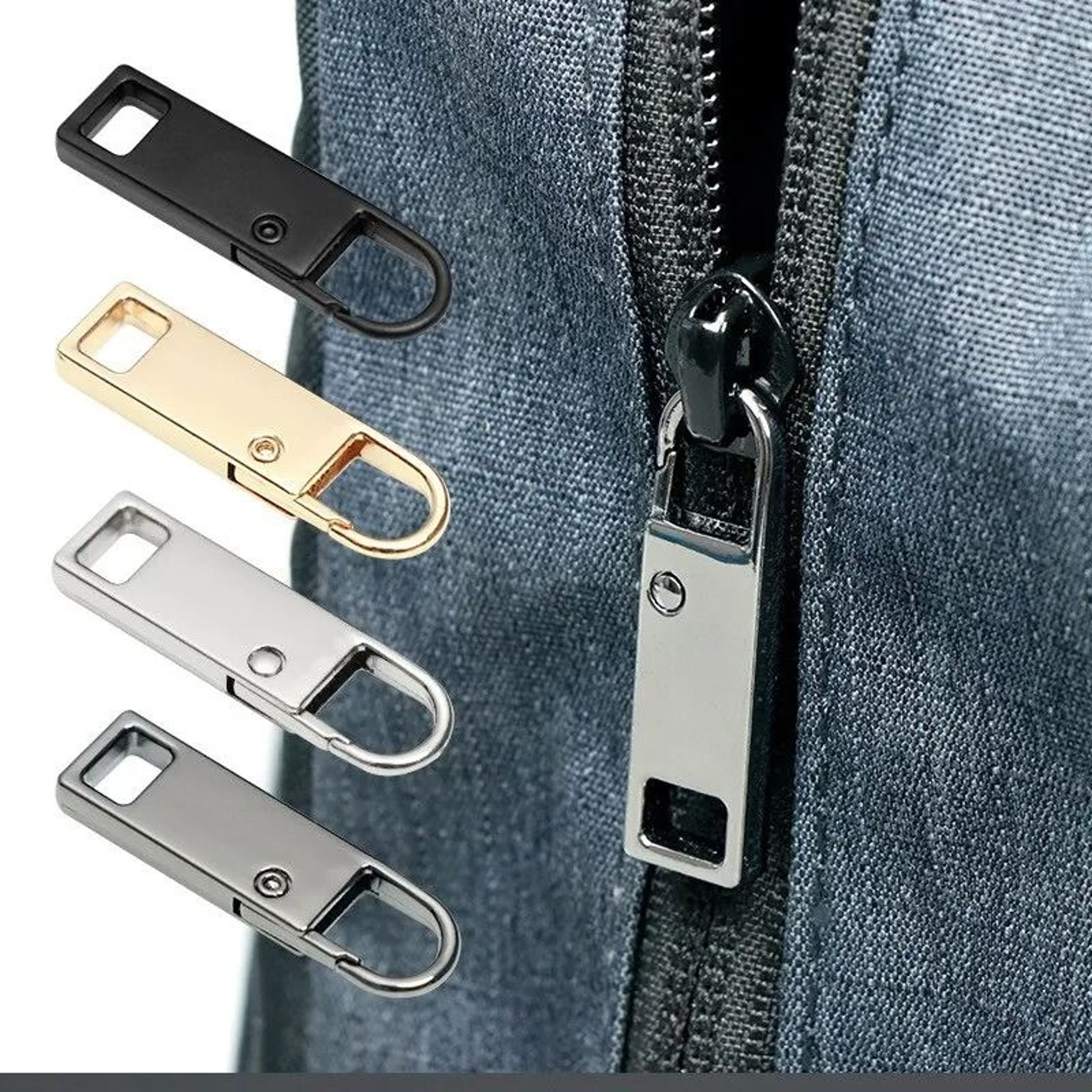4pcs 8pcs Detachable Zipper Pull Replacement Slider Head Repair Kit 0