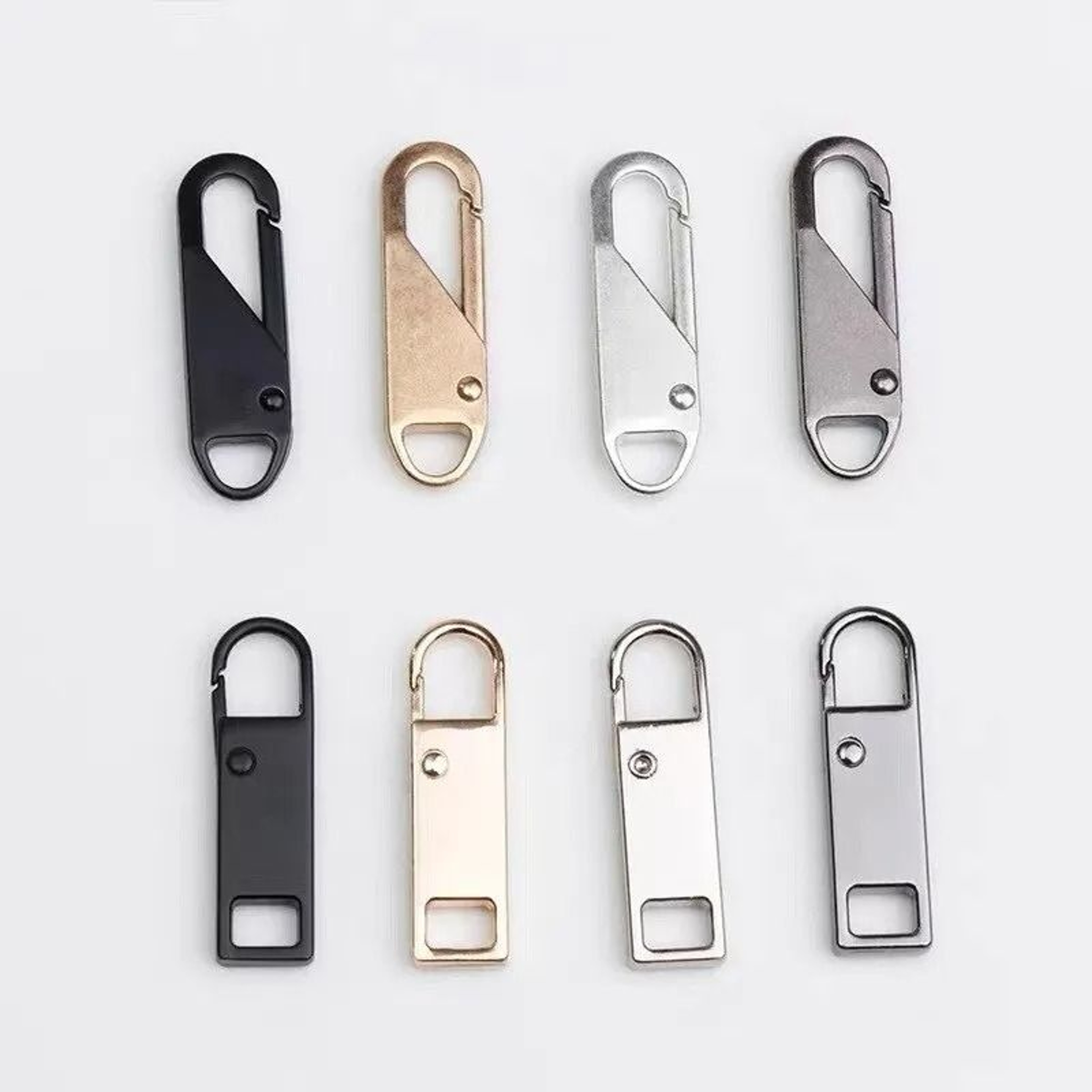 4pcs 8pcs Detachable Zipper Pull Replacement Slider Head Repair Kit 7
