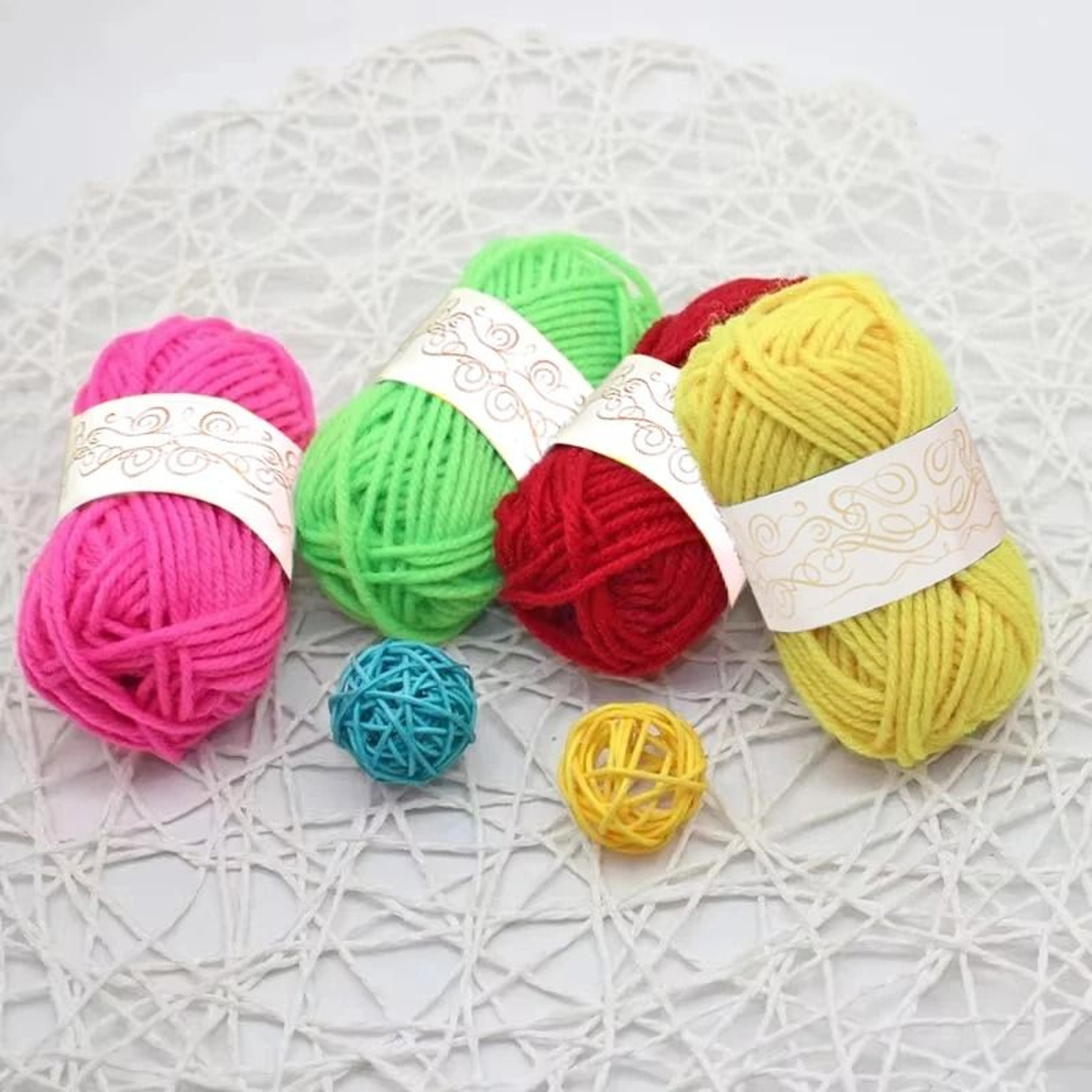 12pcs Multicolor Acrylic Yarn Skeins Crochet Craft Starter Kit Beginners 3