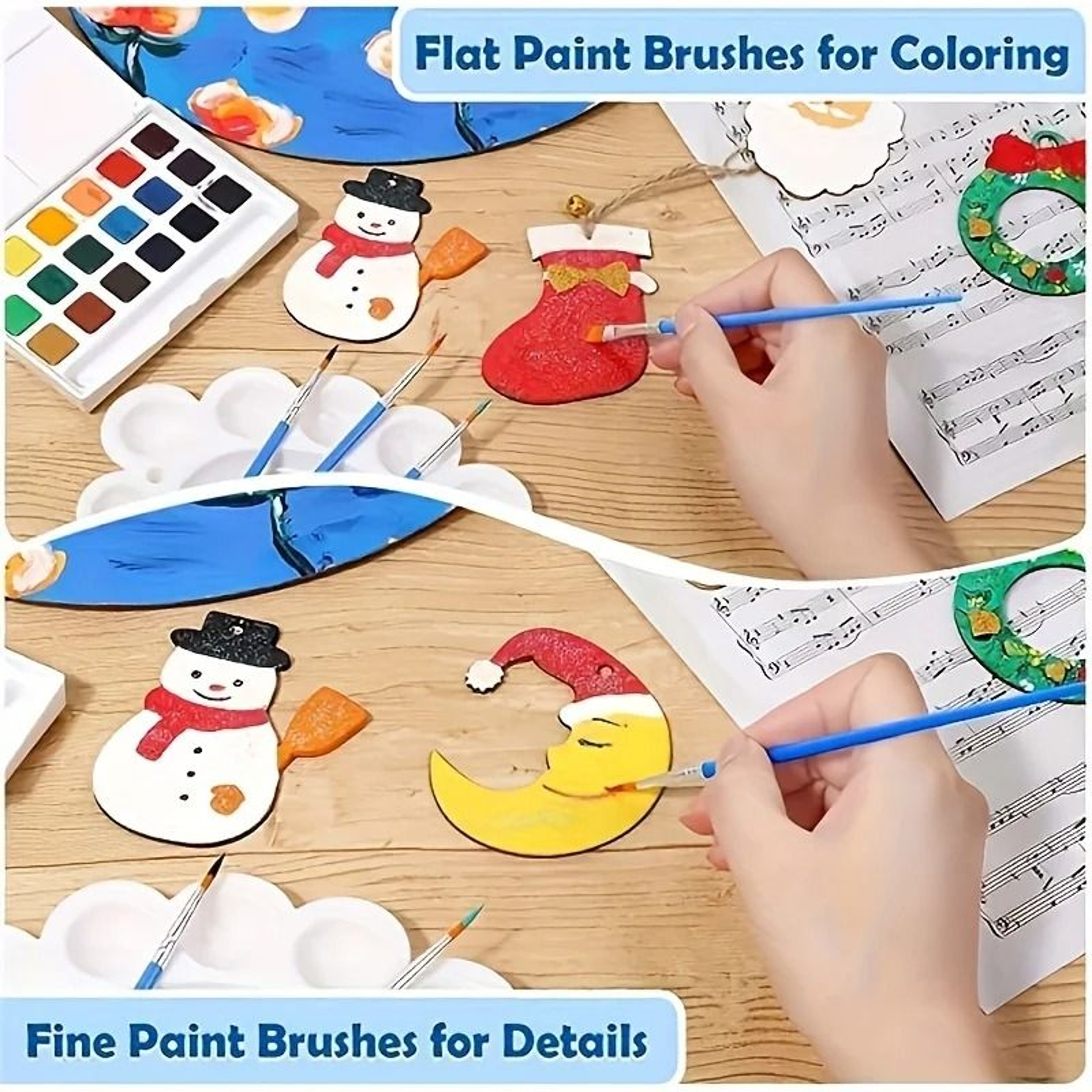 20Pcs Fine Detail Paint Brush Set Hook Line Pen For Artist Crafts Acrylic Oil 2