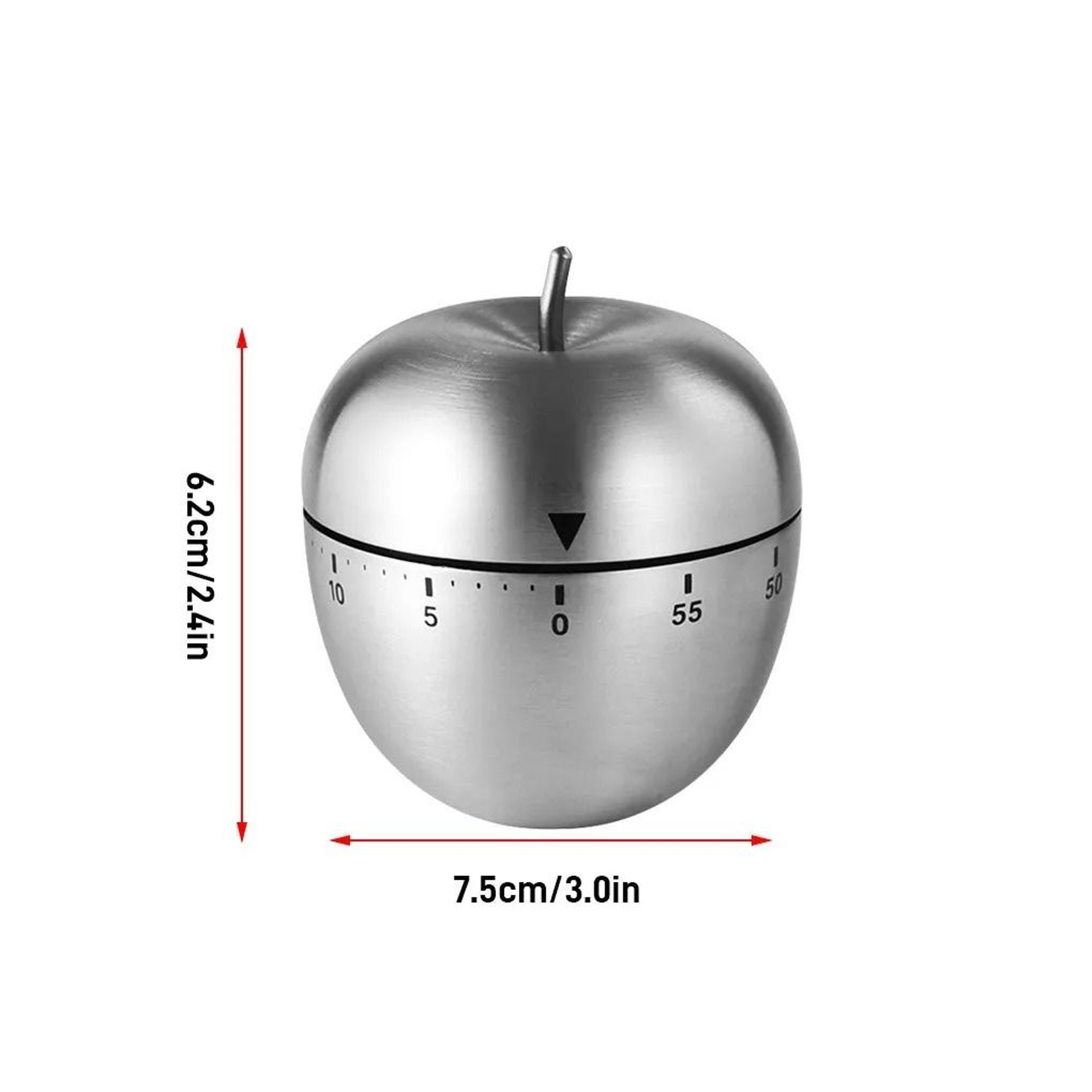 Creative Stainless Steel Egg Mechanical Kitchen Timer 60 Minute Reminder 5