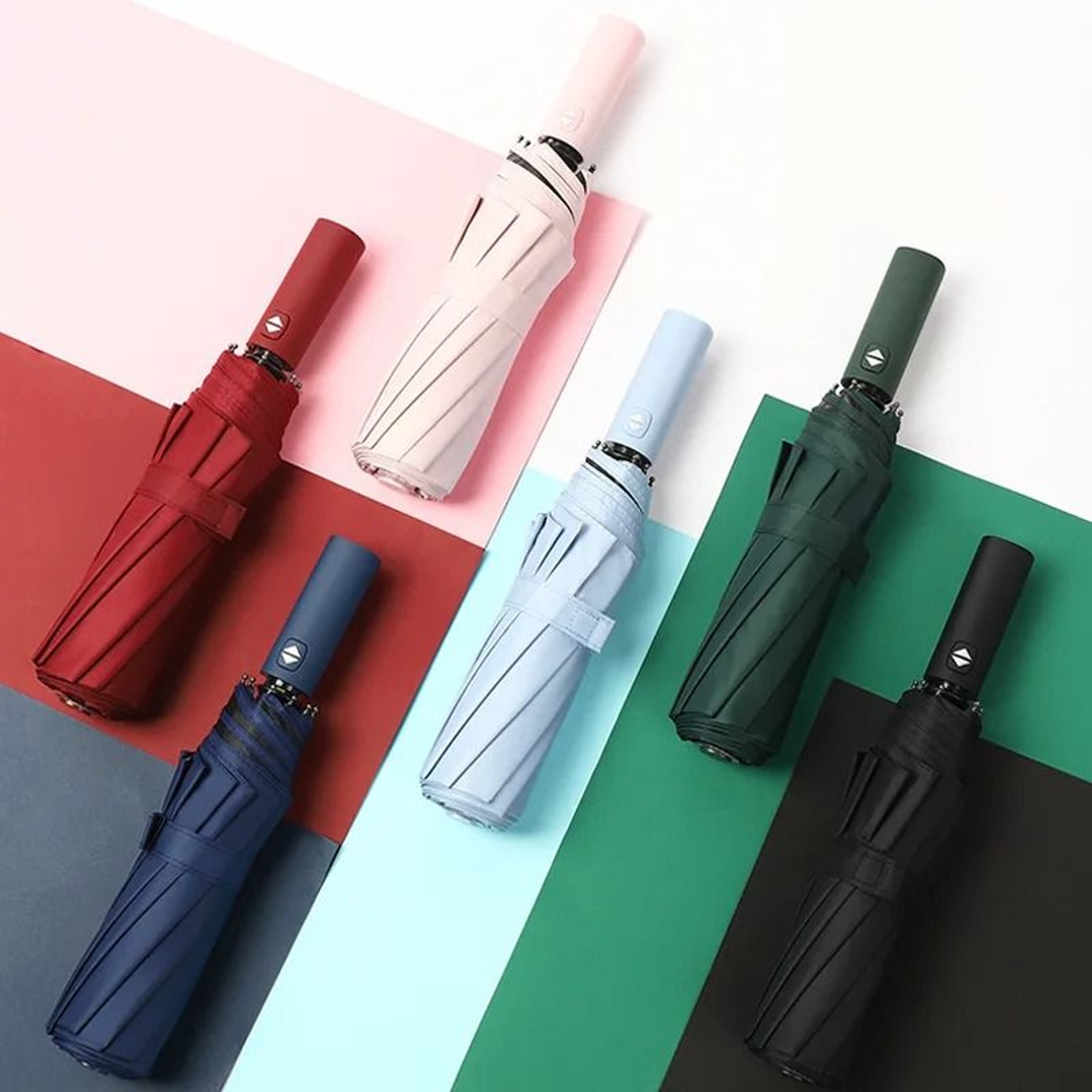 12 Rib Windproof Fully Automatic Double Layer Rain Umbrella Large Business 3