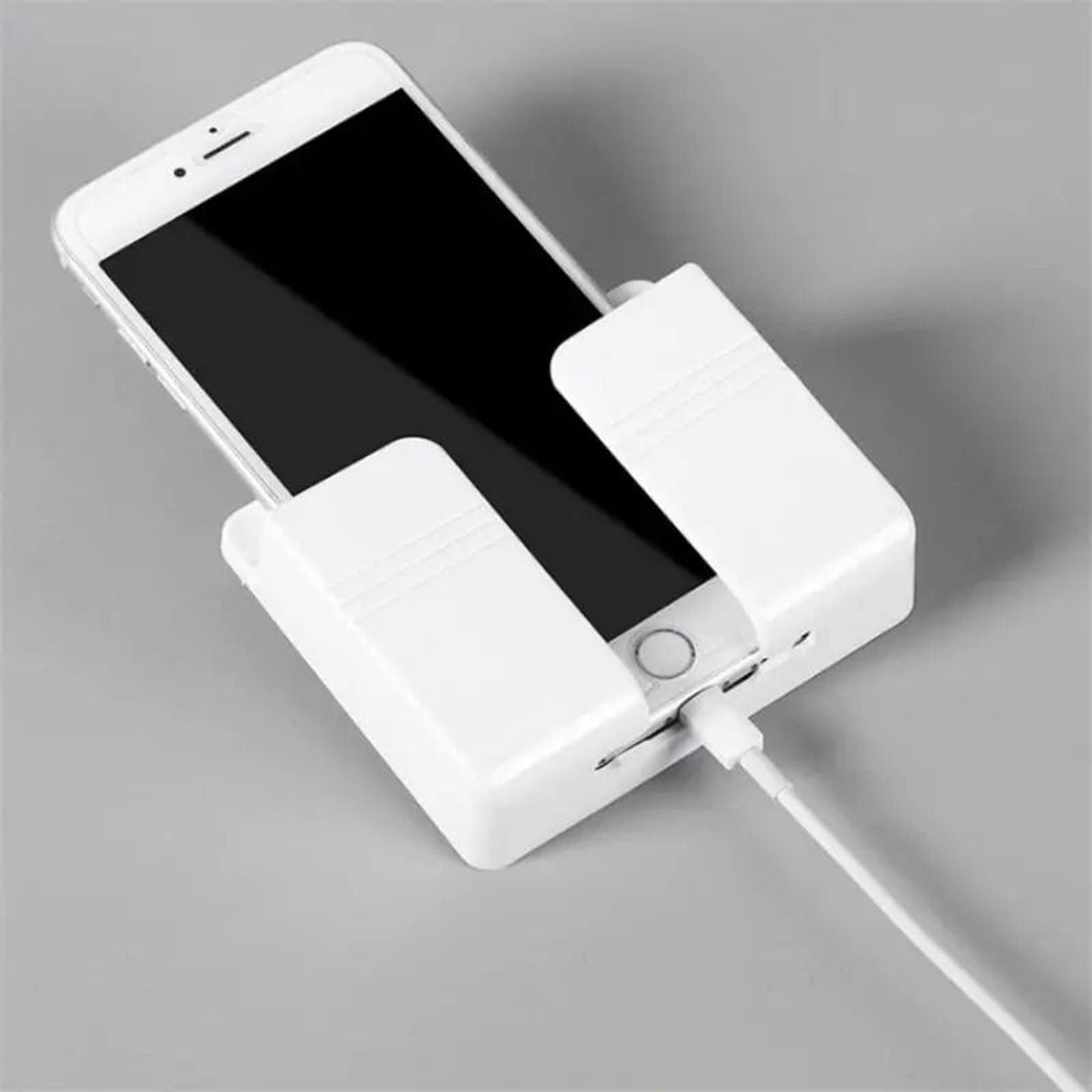 Punch Free Wall Mounted Phone Charging Holder Remote Control Storage Box 4