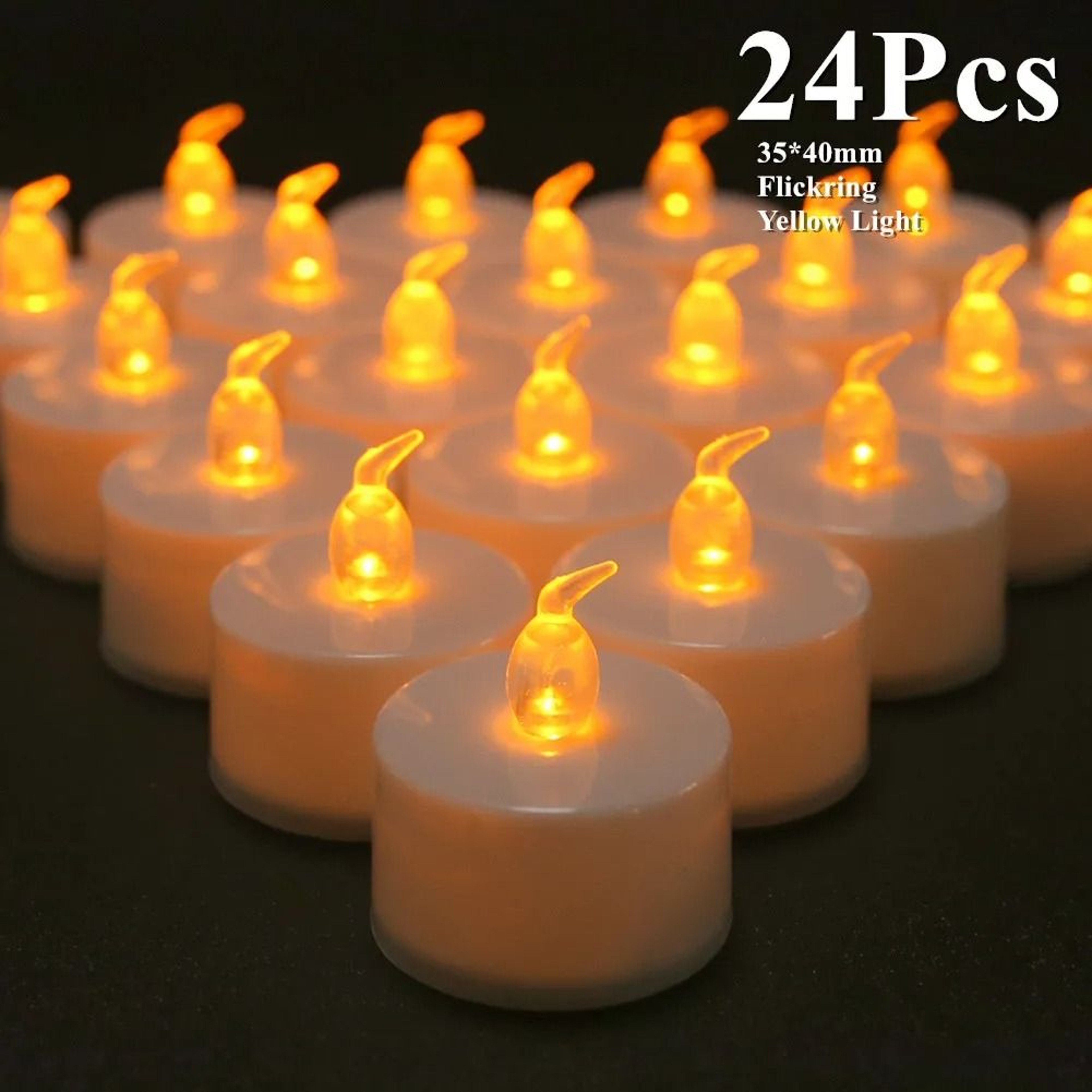 Flameless LED Tea Light Candles Flickering Warm Light Set Remote Control 12