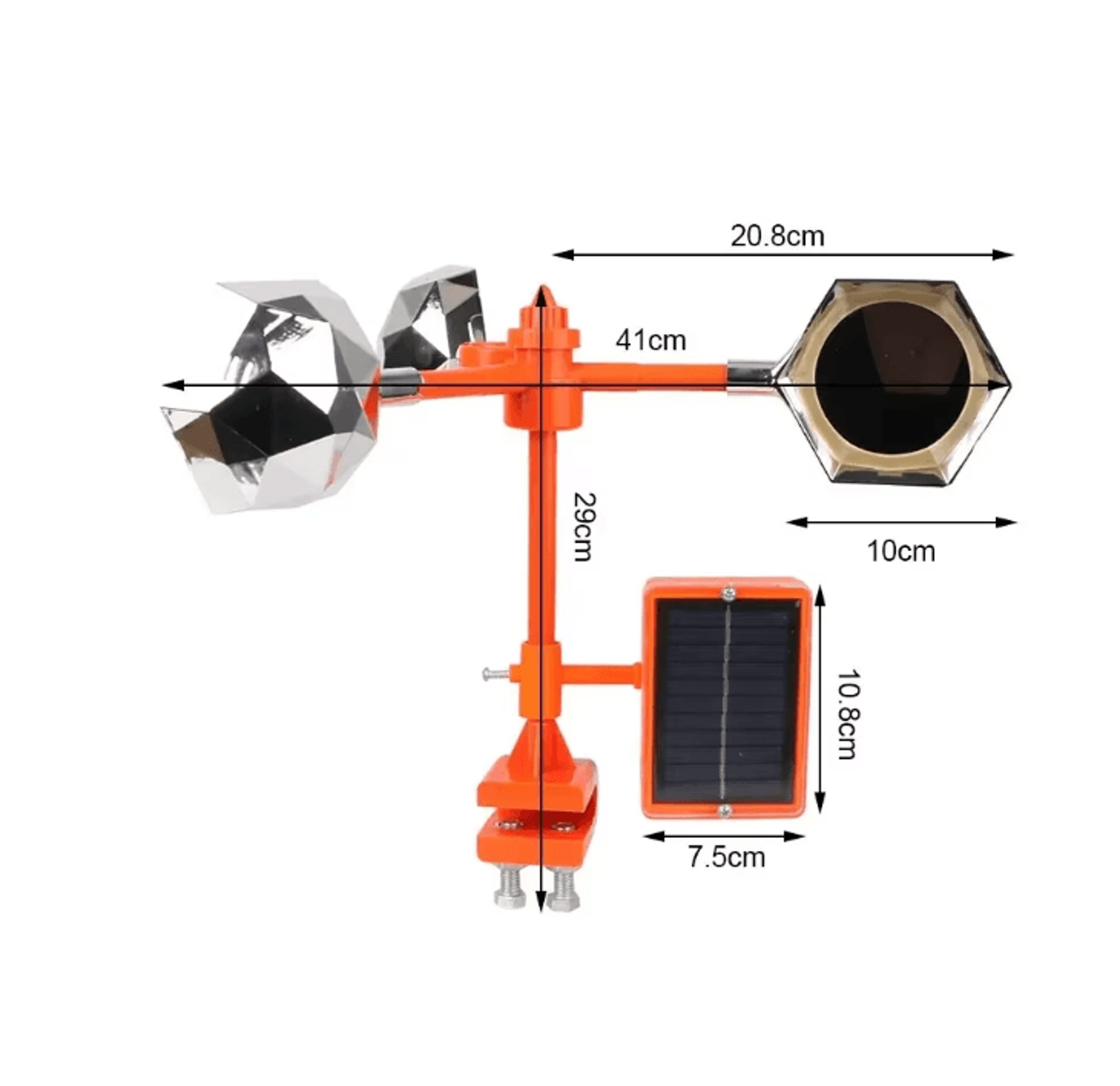 360 Solar Wind Bird Repeller Reflective Flashing Deterrent Scare Device 4