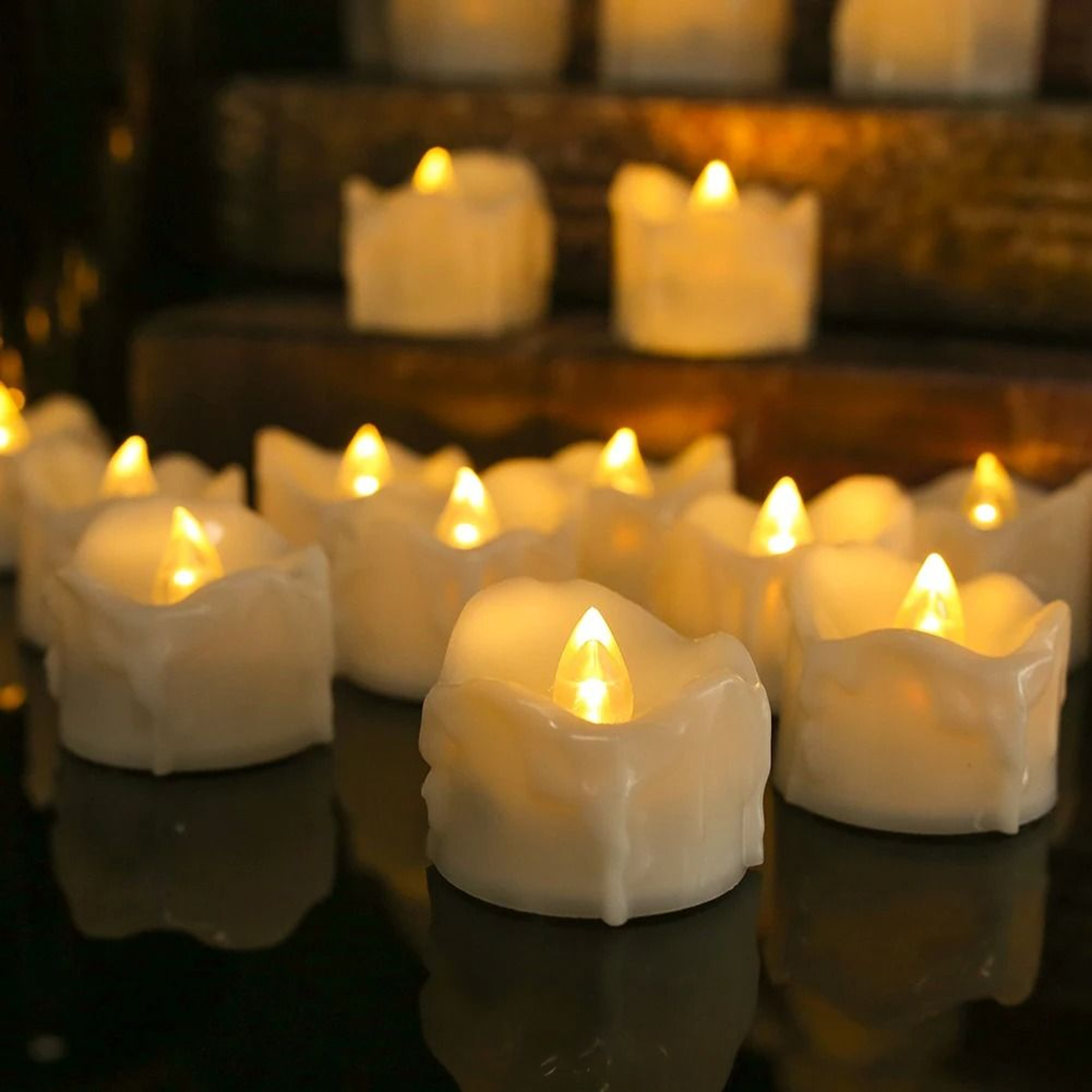 Remote Timer LED Tea Lights Battery Operated Flameless Votive Candles Set 3