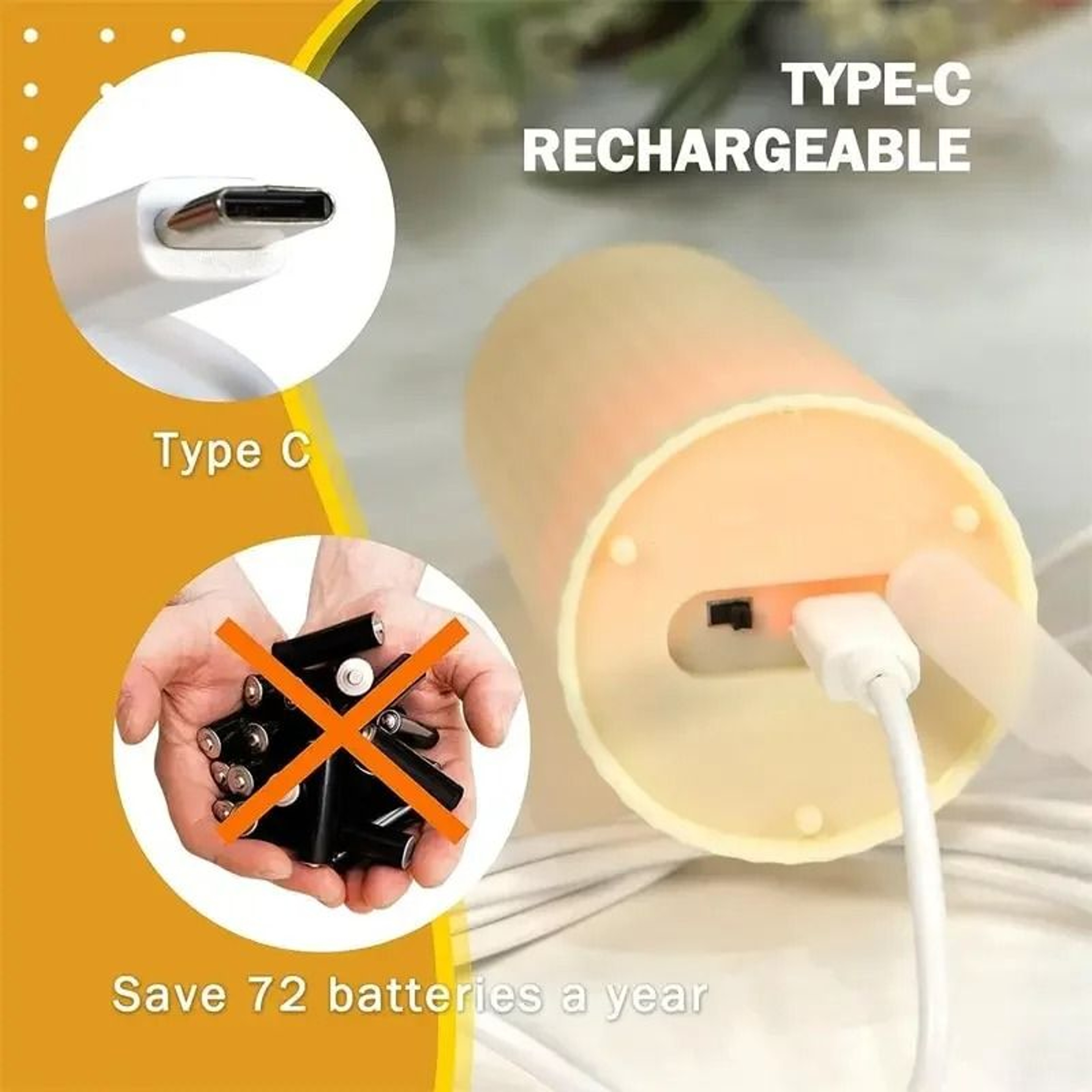 FPOO Rechargeable Waterproof LED Pillar Candles Remote Control Electric Set 4