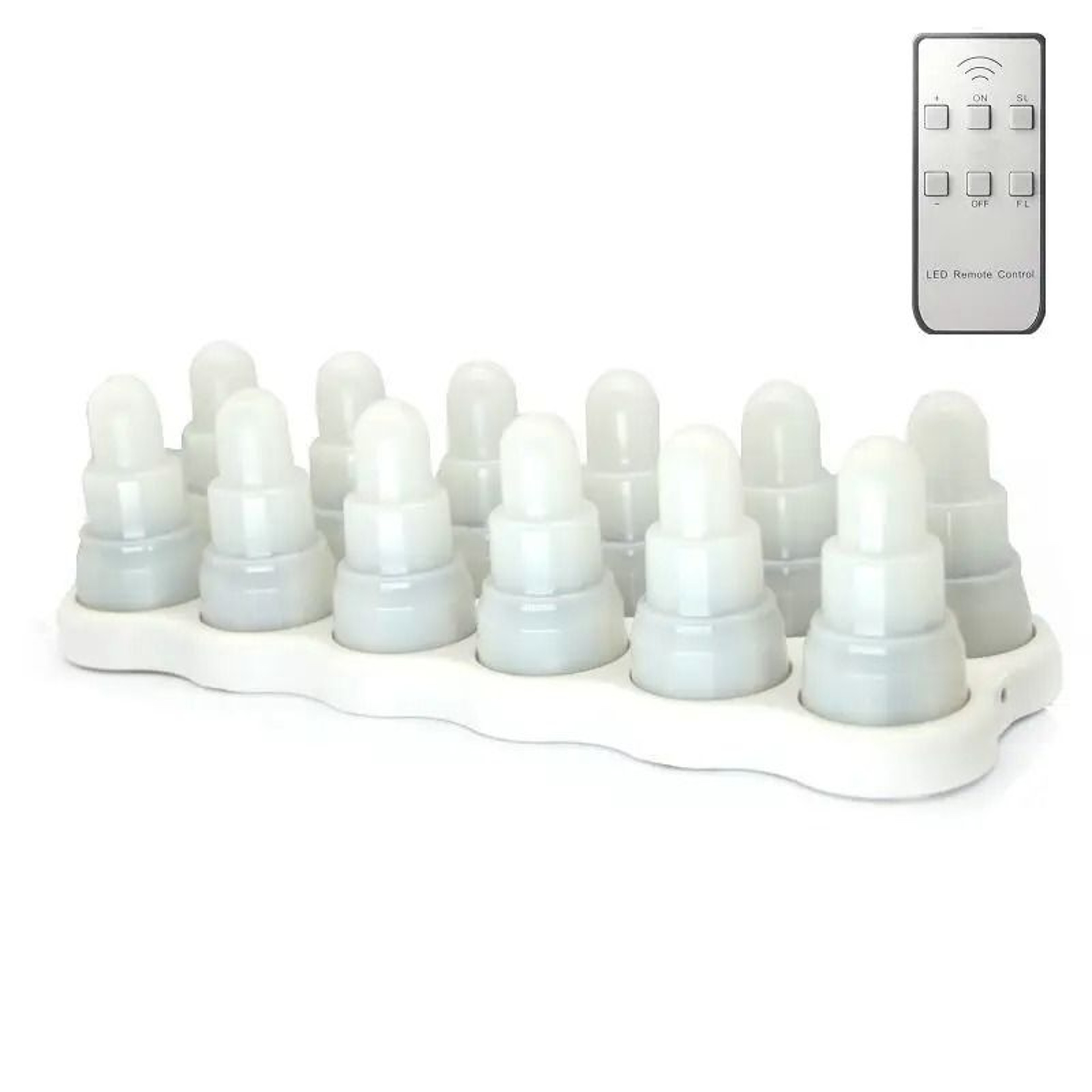 12 Pack Rechargeable LED Tea Lights Remote Control Amber Flameless Candles 1