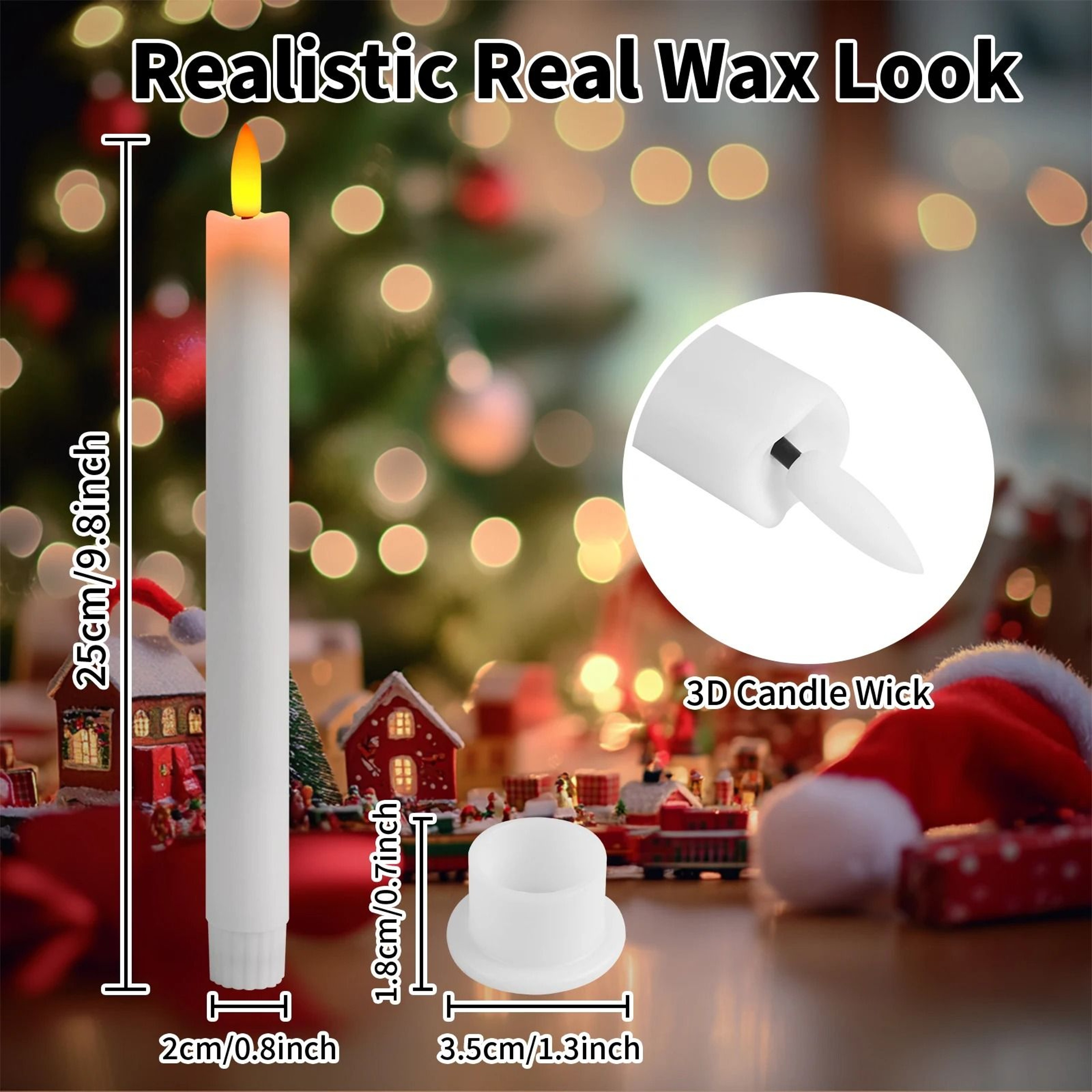 6 Pack Remote Control LED Flameless Decorative Candles Battery Timer Set 4