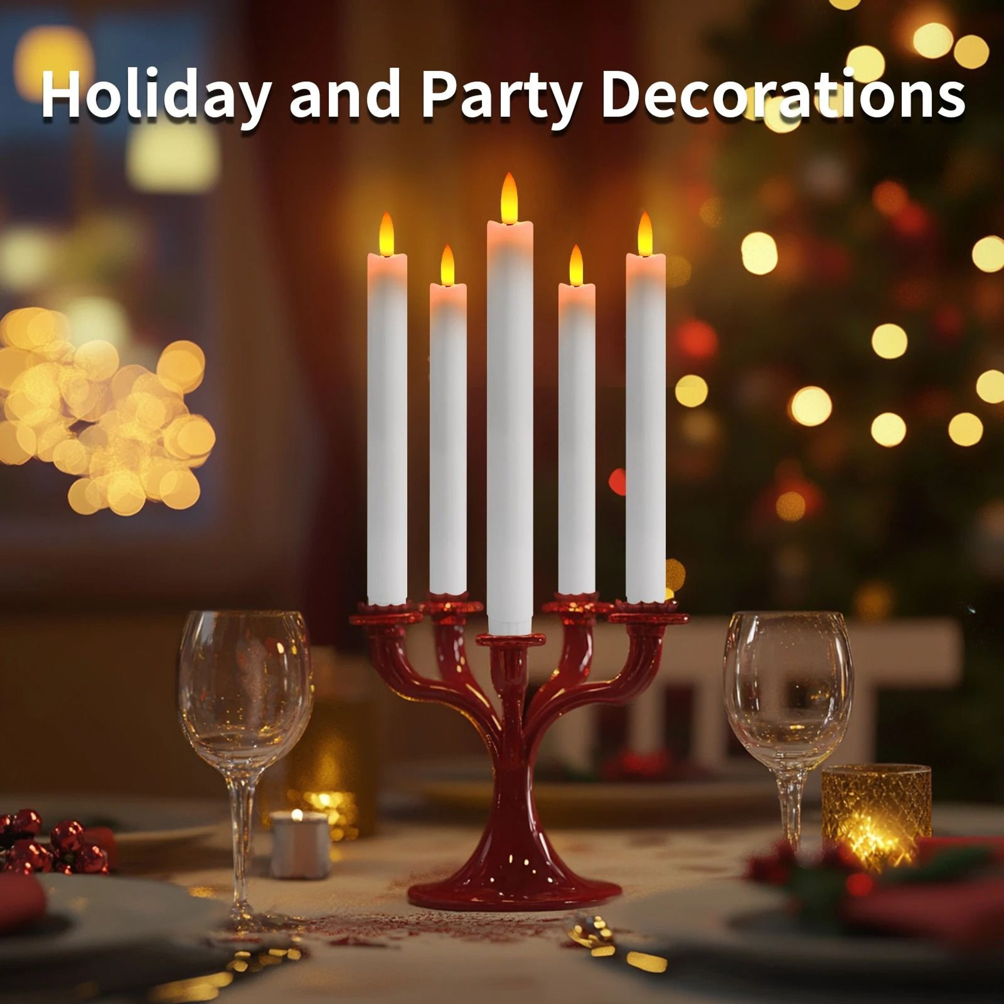 6 Pack Remote Control LED Flameless Decorative Candles Battery Timer Set 5