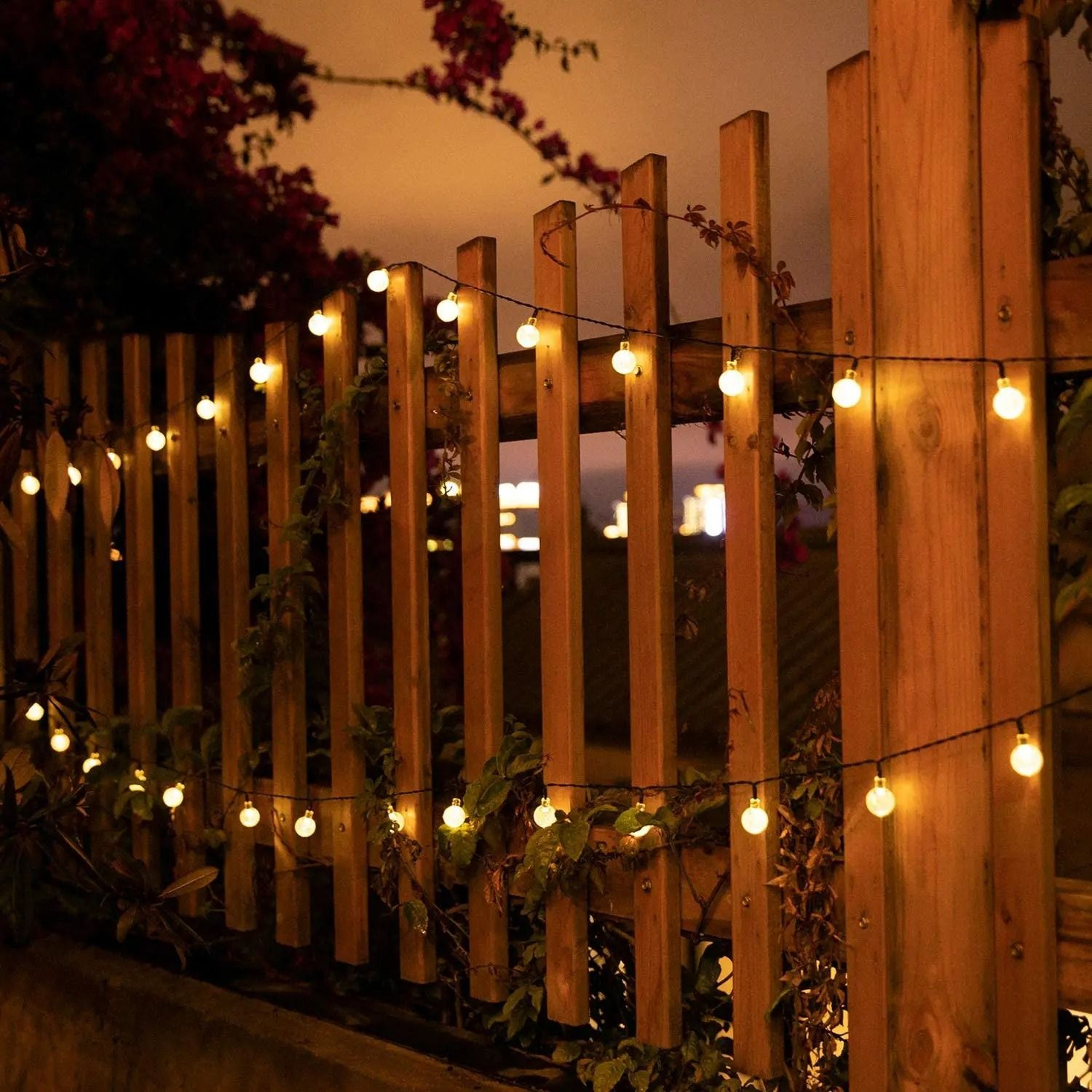 200 LED Solar String Lights Outdoor Crystal Globe Waterproof Garden Christmas 2