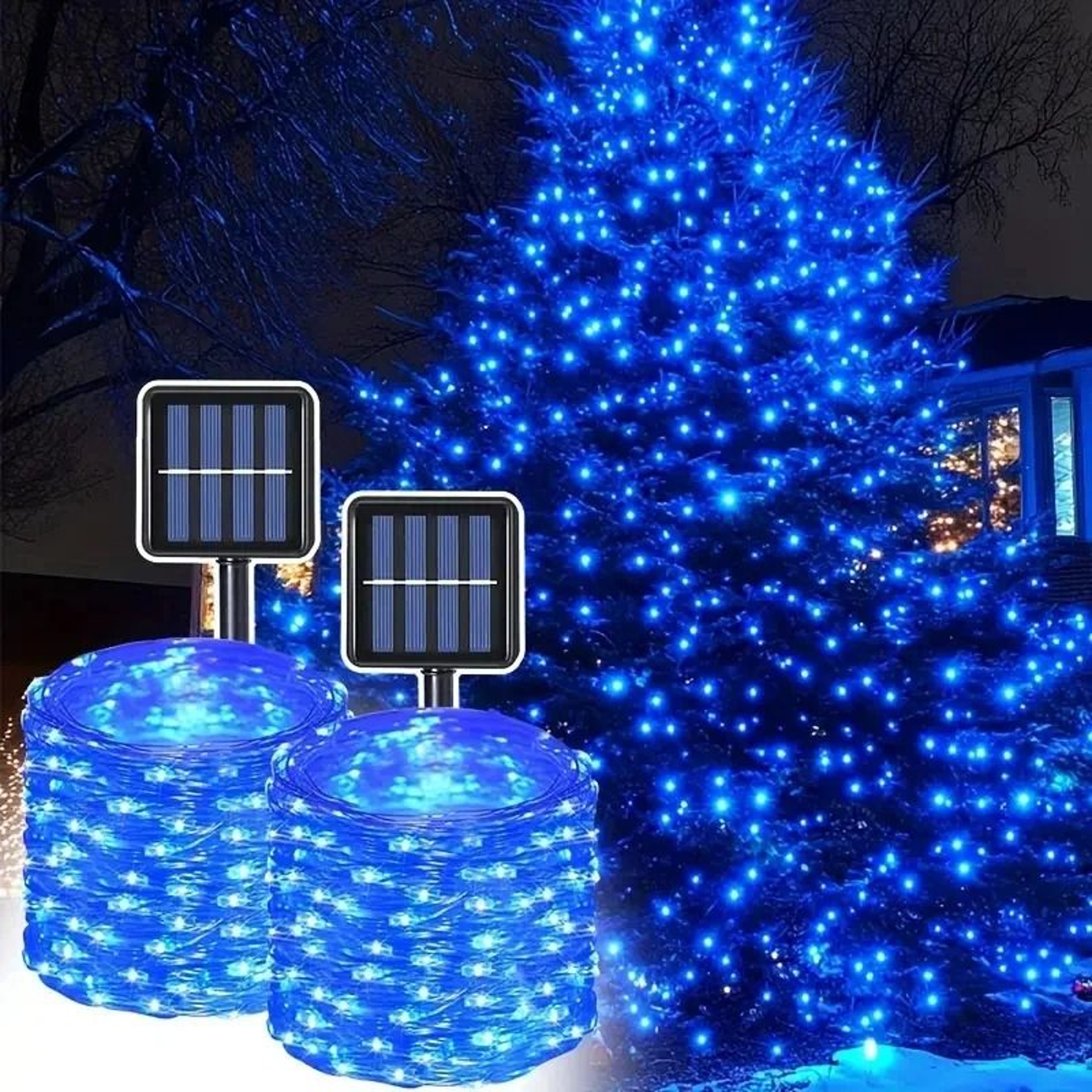 Solar Outdoor Copper Wire Fairy String Lights 8 Modes IP65 Waterproof Garden Decor 0