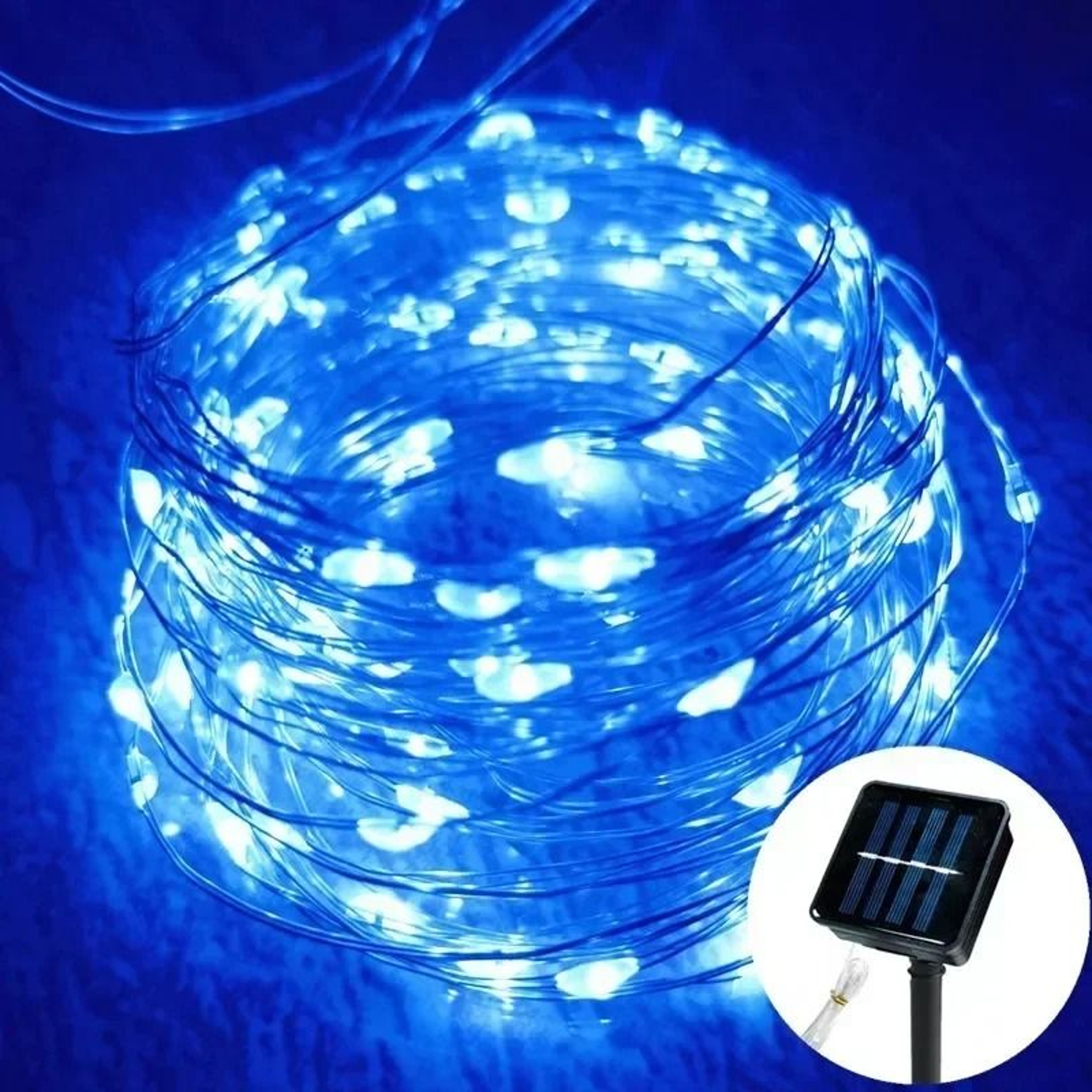 Solar Outdoor Copper Wire Fairy String Lights 8 Modes IP65 Waterproof Garden Decor 9