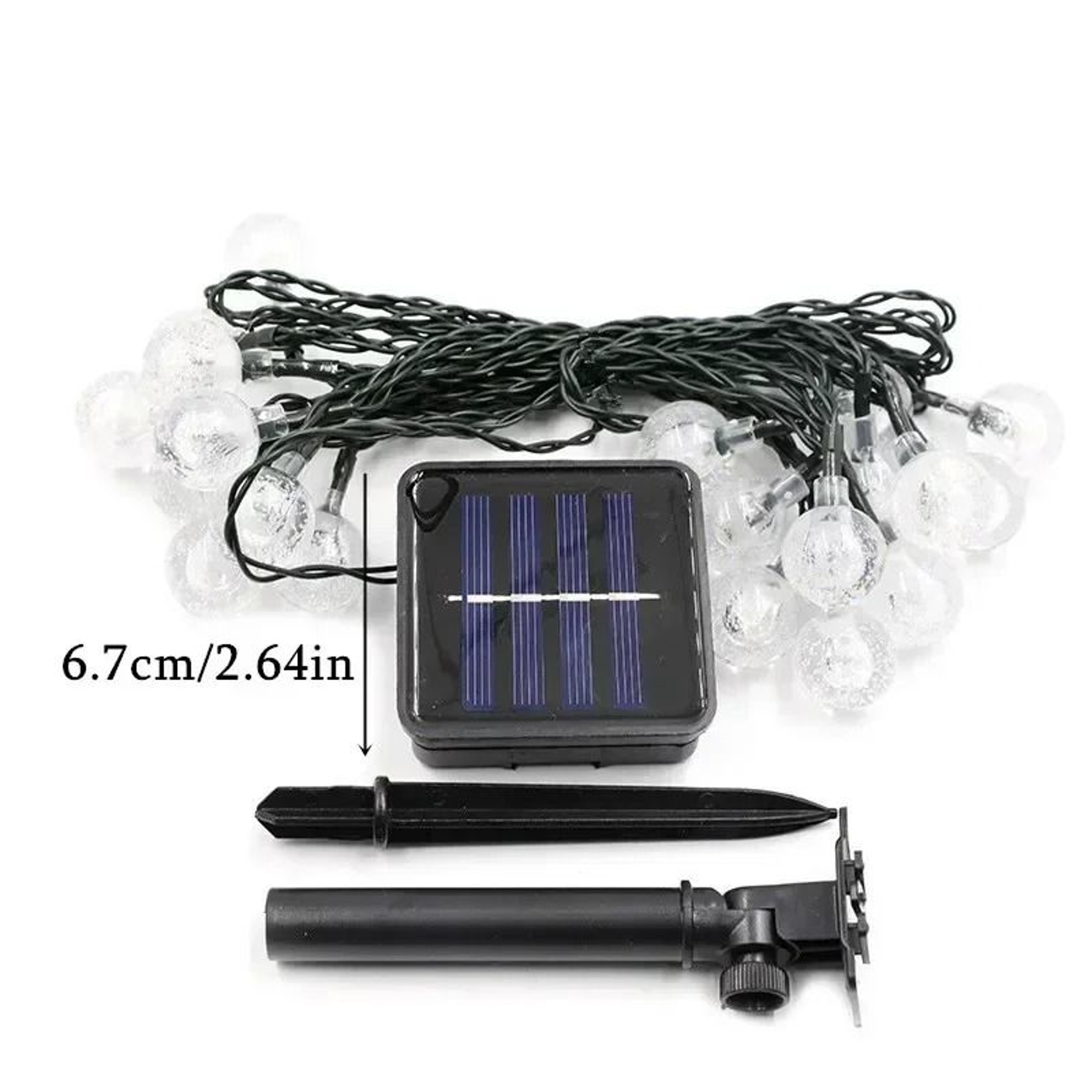 Solar Outdoor Crystal Globe String Lights 5712M Waterproof Garden Decor 5