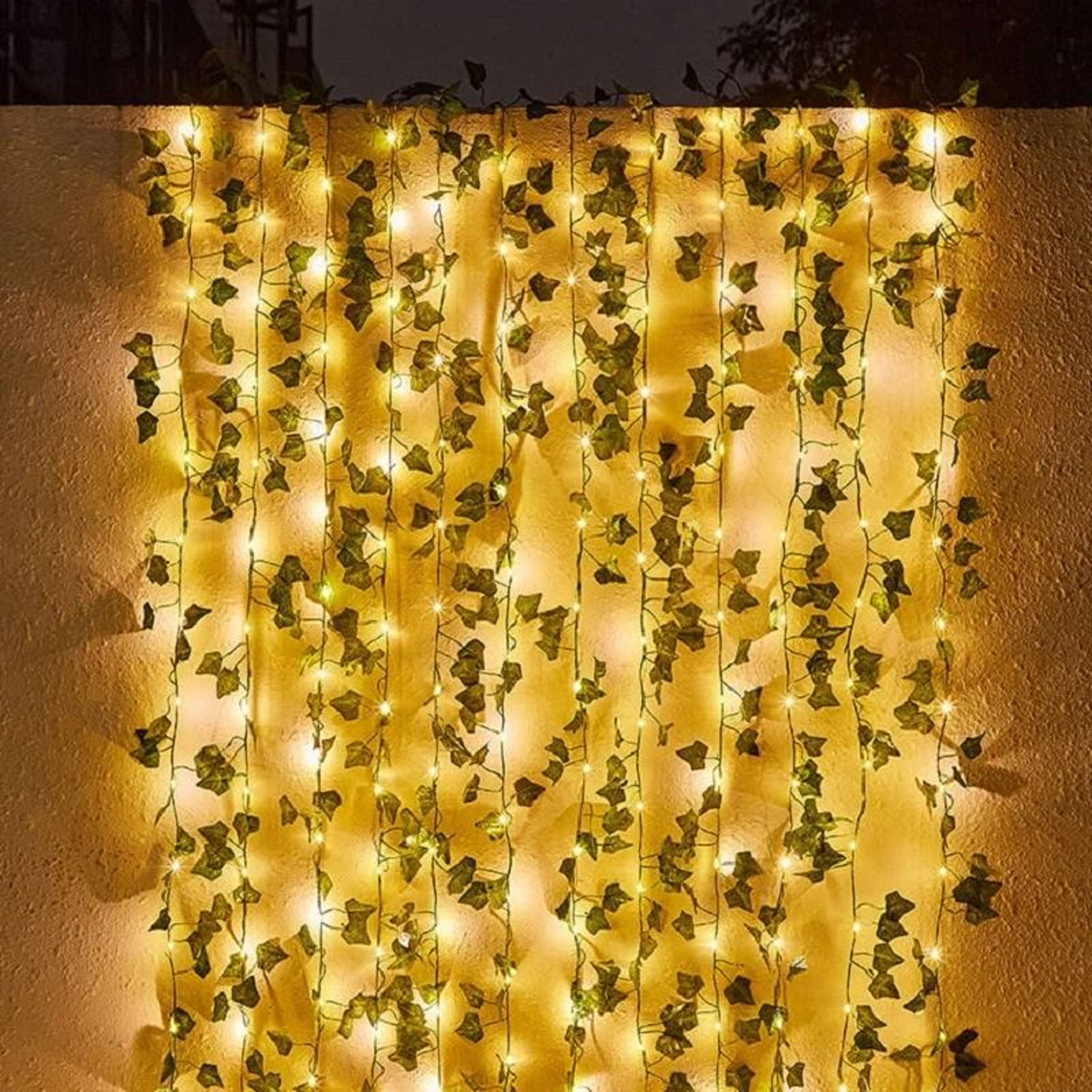 Solar Outdoor Maple Leaf Ivy Fairy String Lights Waterproof Garden Decor 1