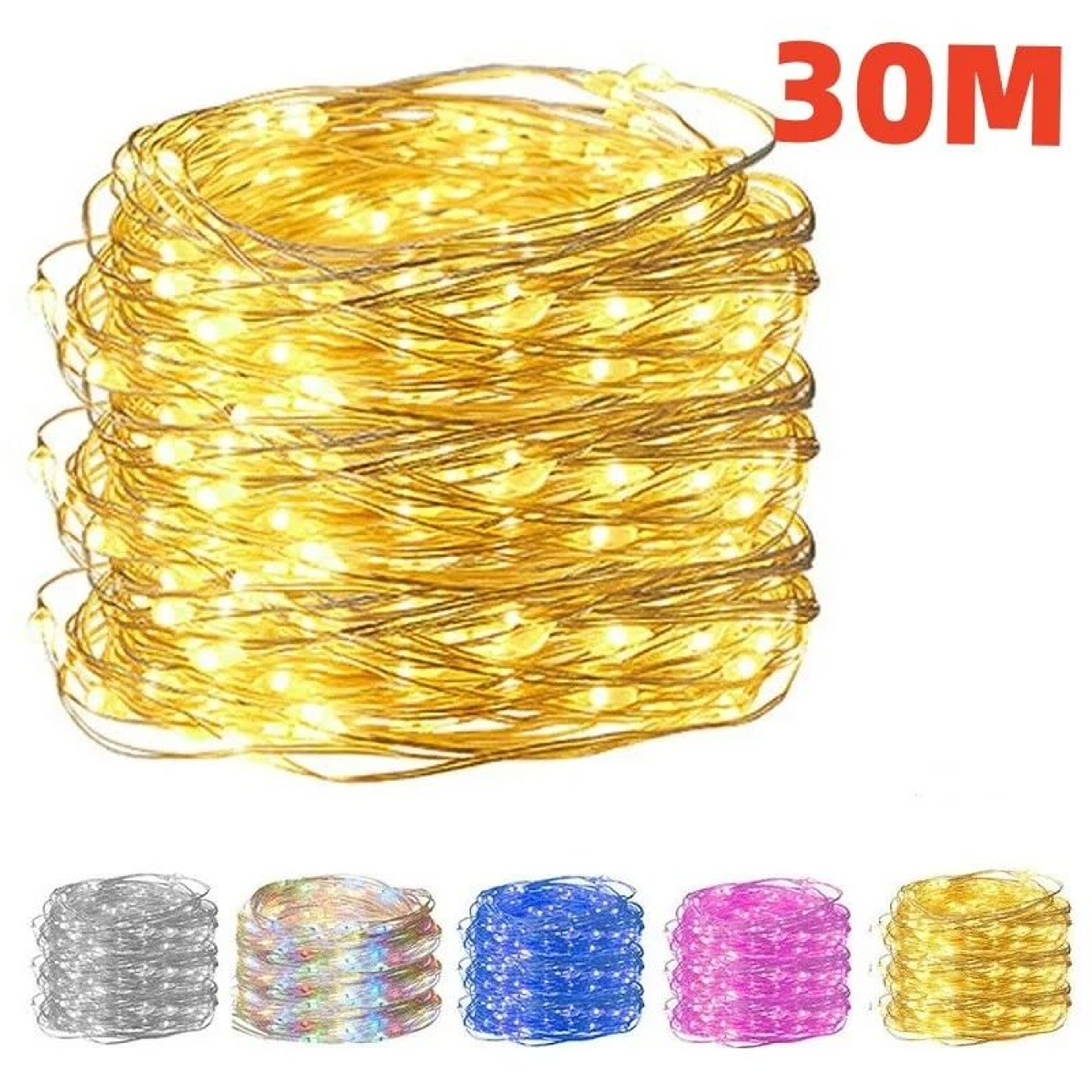 USB LED String Lights Waterproof Copper Silver Wire Fairy Garland Decor 0