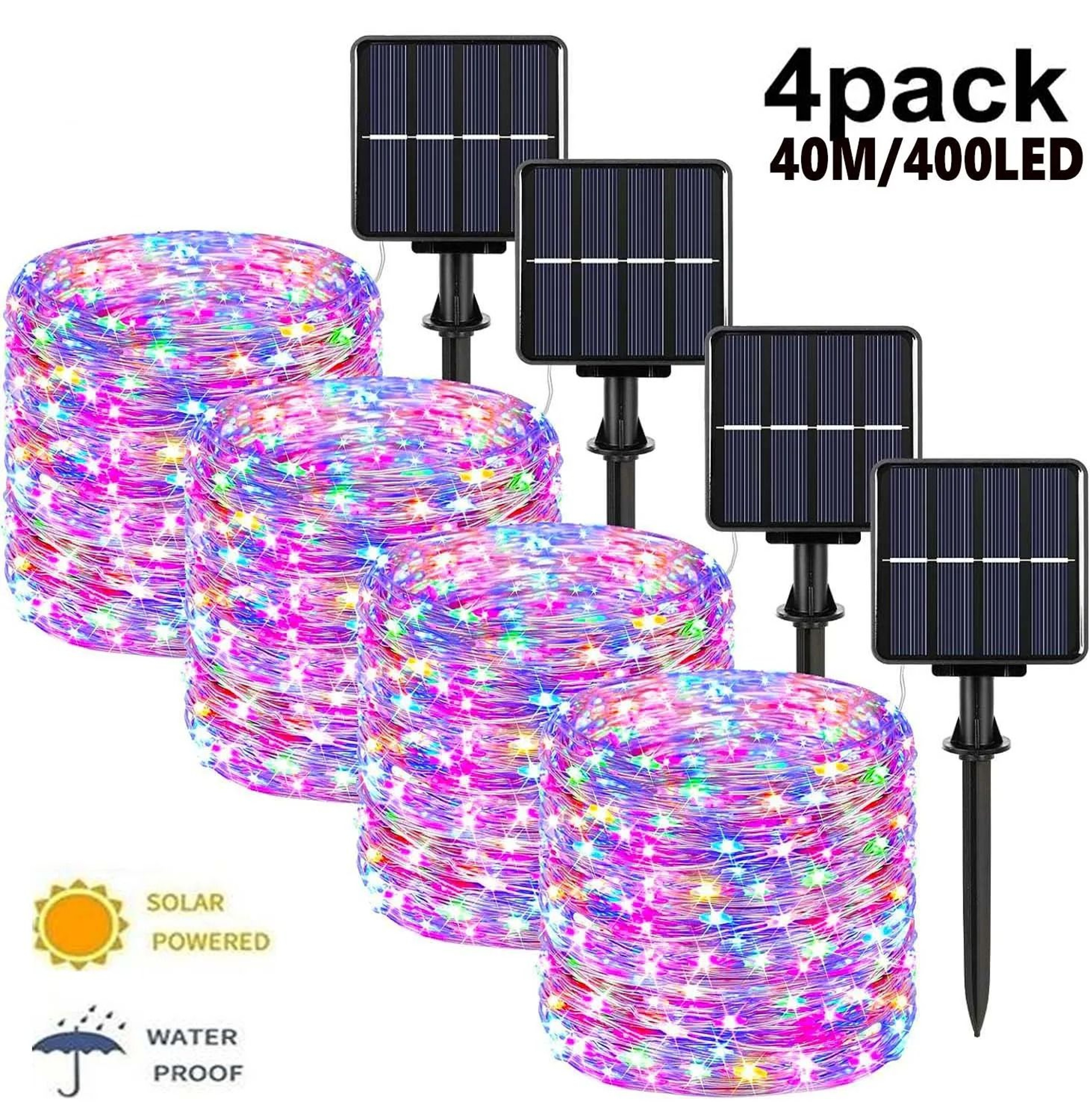 4Pack Solar Outdoor LED Fairy String Lights 8 Modes IP65 Waterproof Garden Decor 0