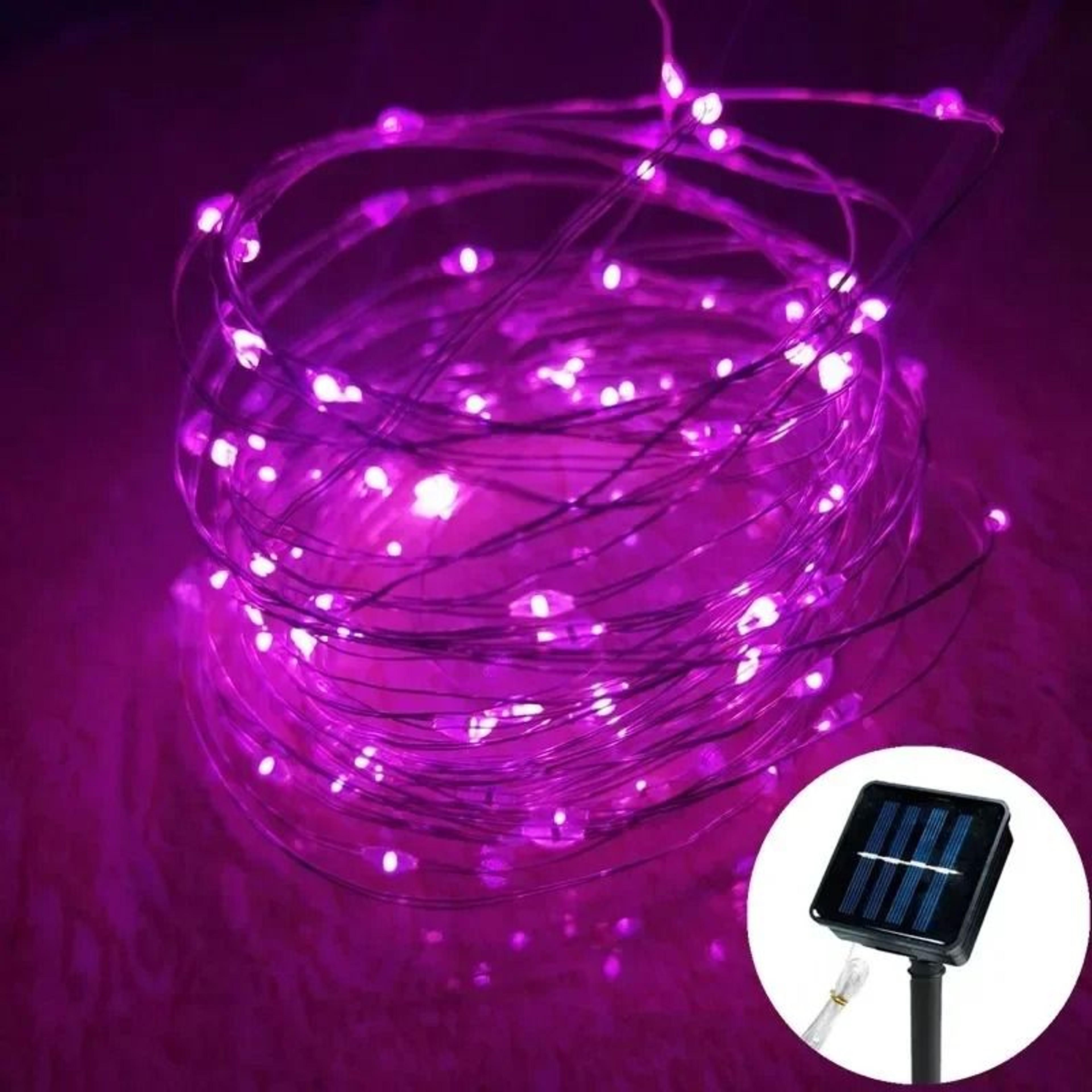 Solar Outdoor Copper Wire LED Fairy String Lights 8 Modes IP65 Waterproof Garden Decor 11