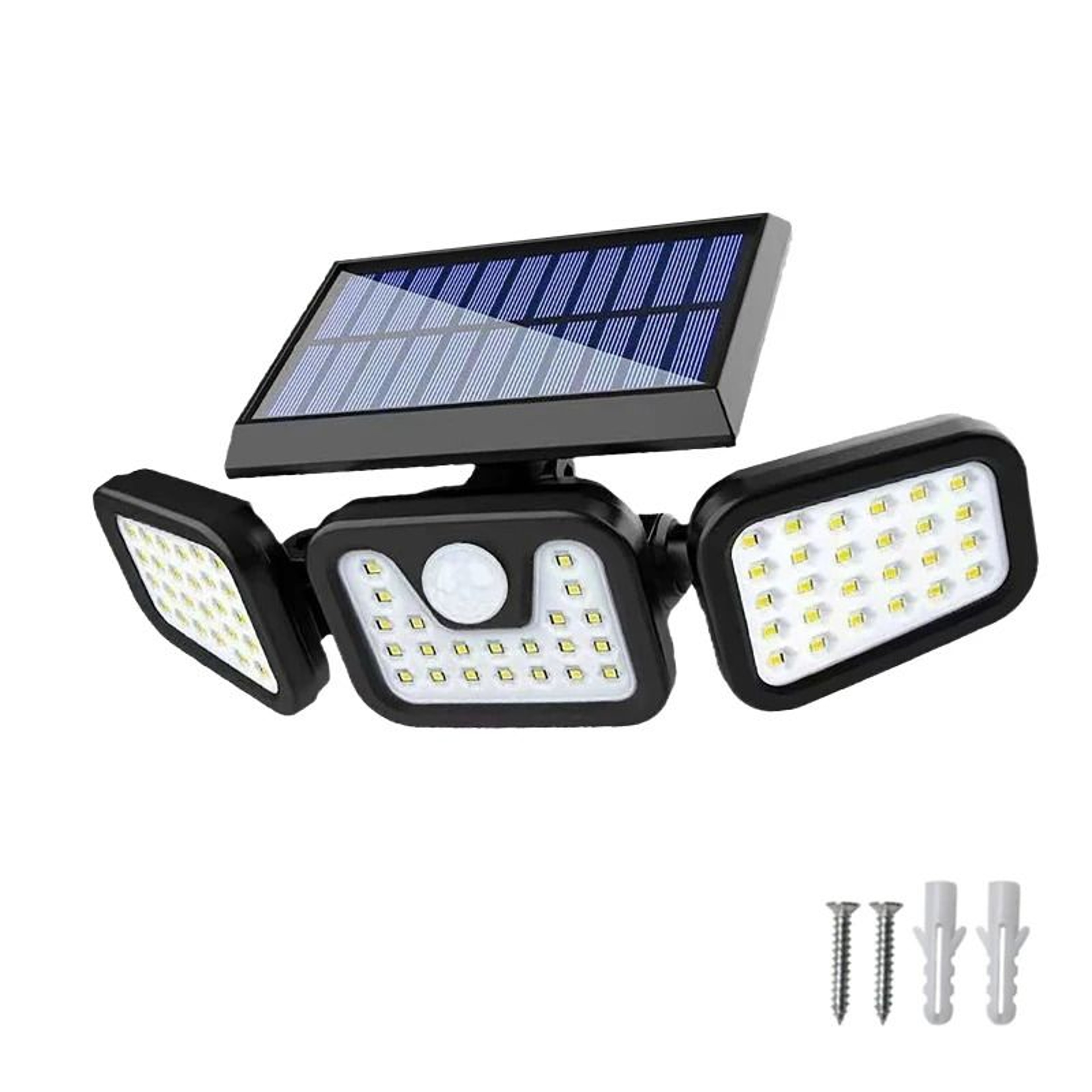 3Head Solar Motion Sensor Outdoor Security Wall Light Waterproof Spotlights 6