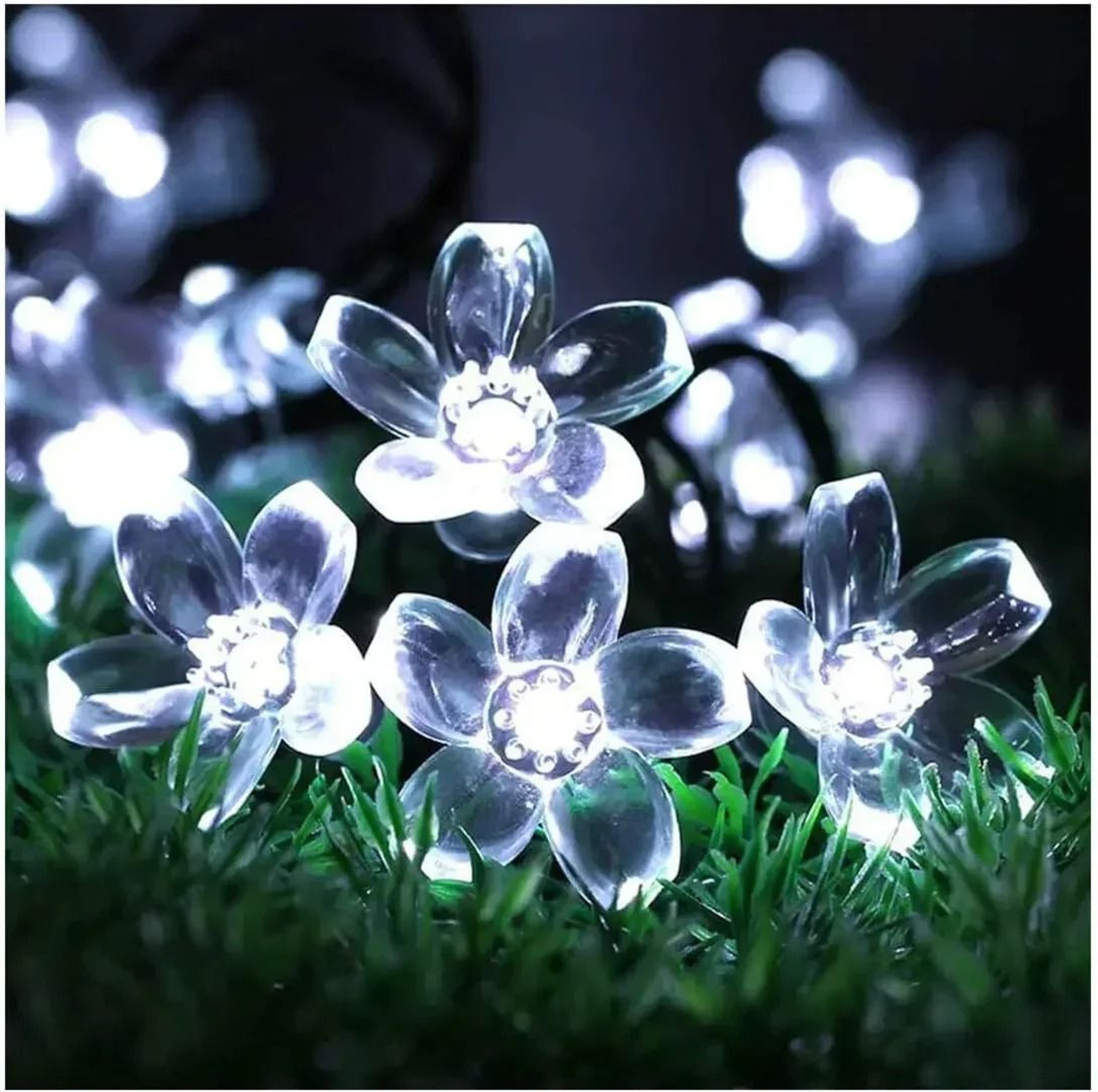 Solar Outdoor Cherry Blossom LED String Lights 8 Modes IP65 Waterproof Garden Decor 7