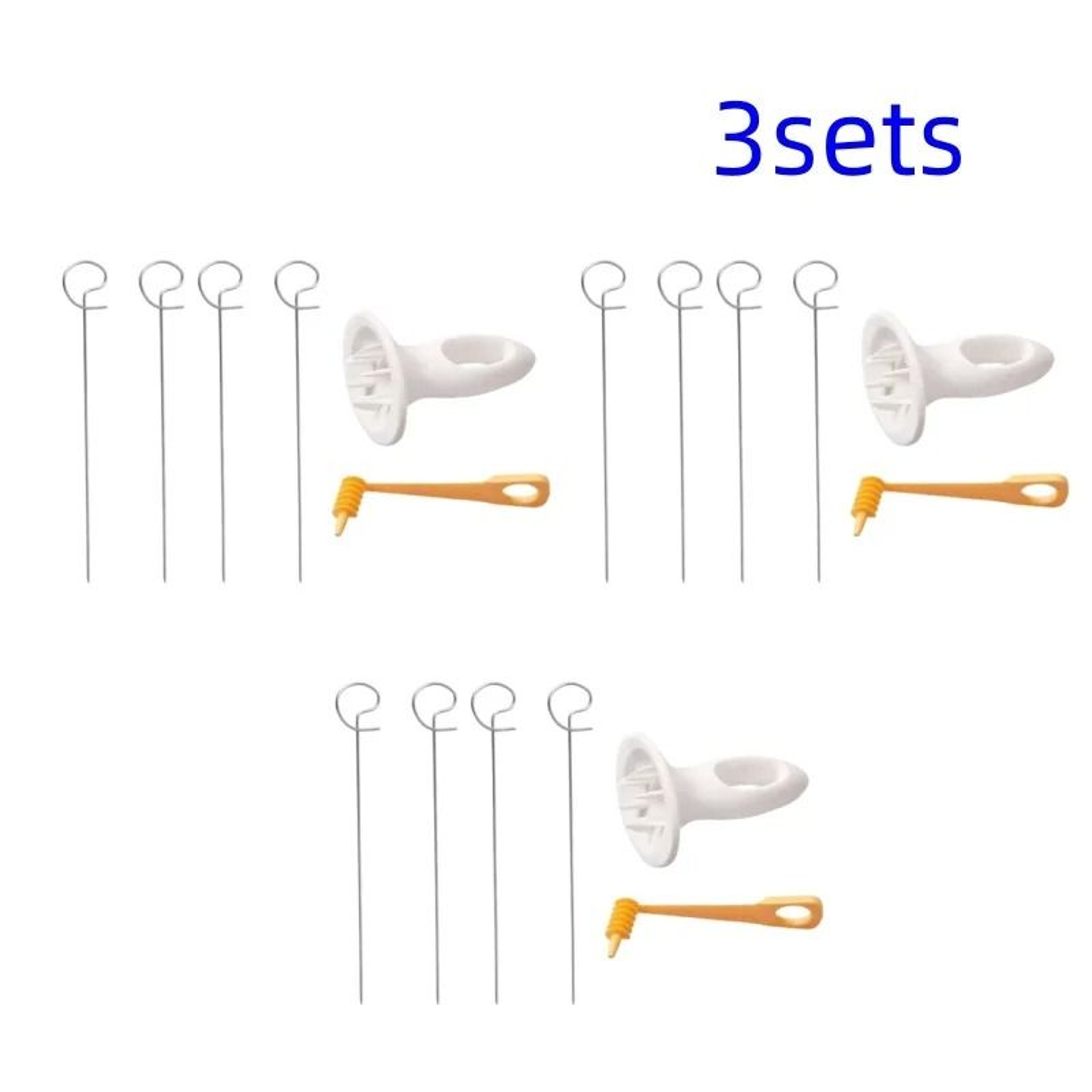 Portable Spiral Potato Cutter Skewers Set  Tornado Chips Maker For BBQ  Camping 6
