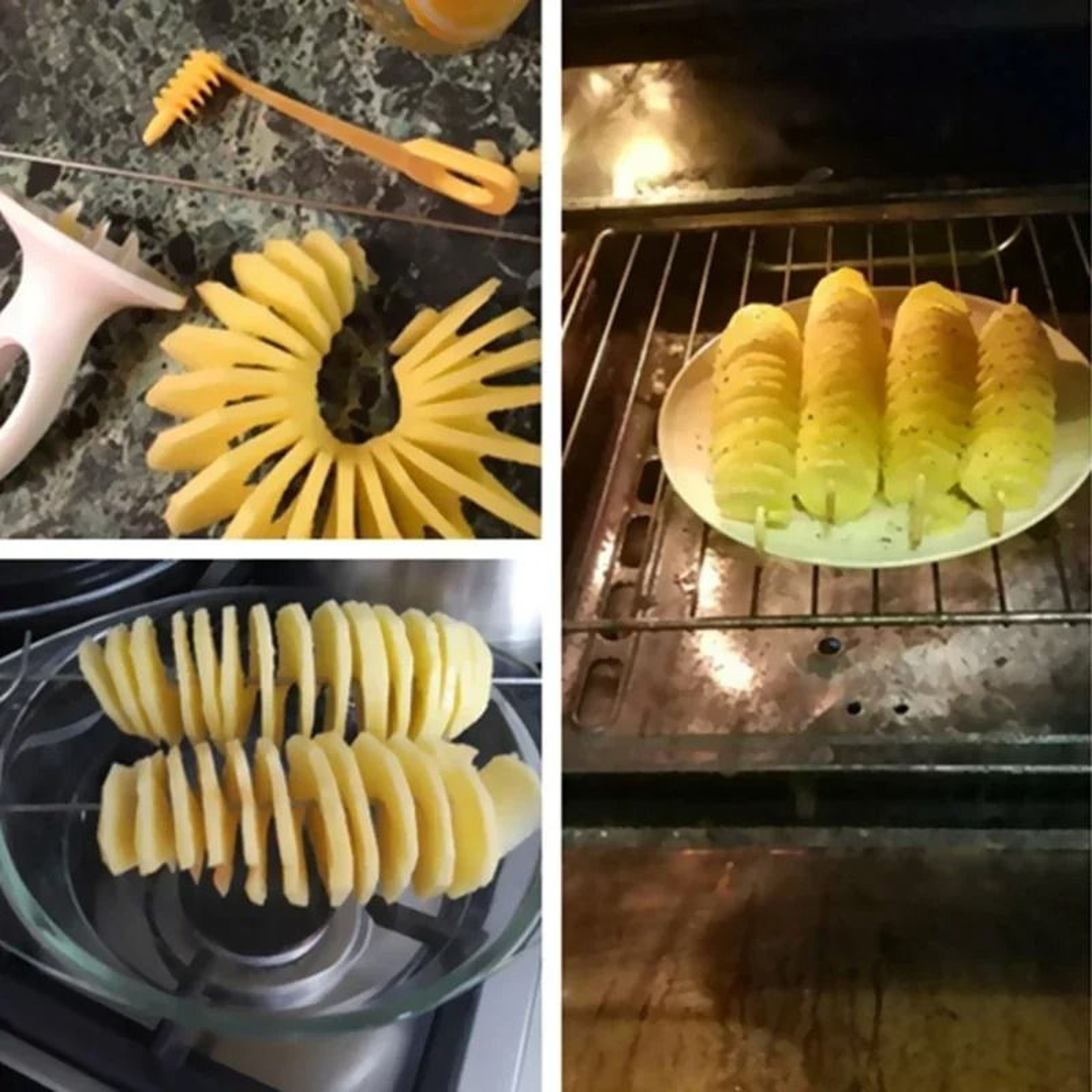 Portable Spiral Potato Cutter Skewers Set  Tornado Chips Maker For BBQ  Camping 4