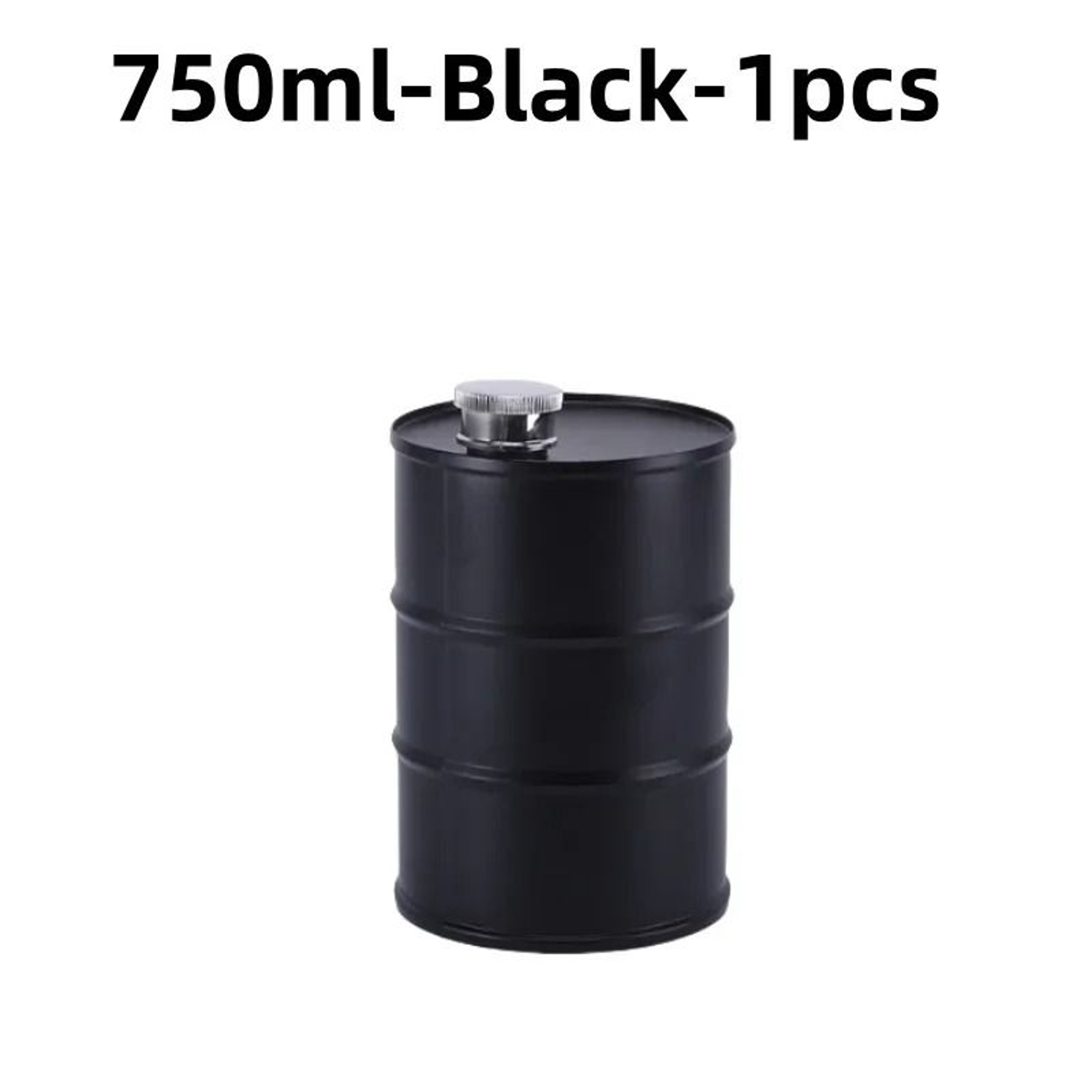 25oz Oil Drum Stainless Steel Hip Flask Portable Whisky Liquor Bottle 6