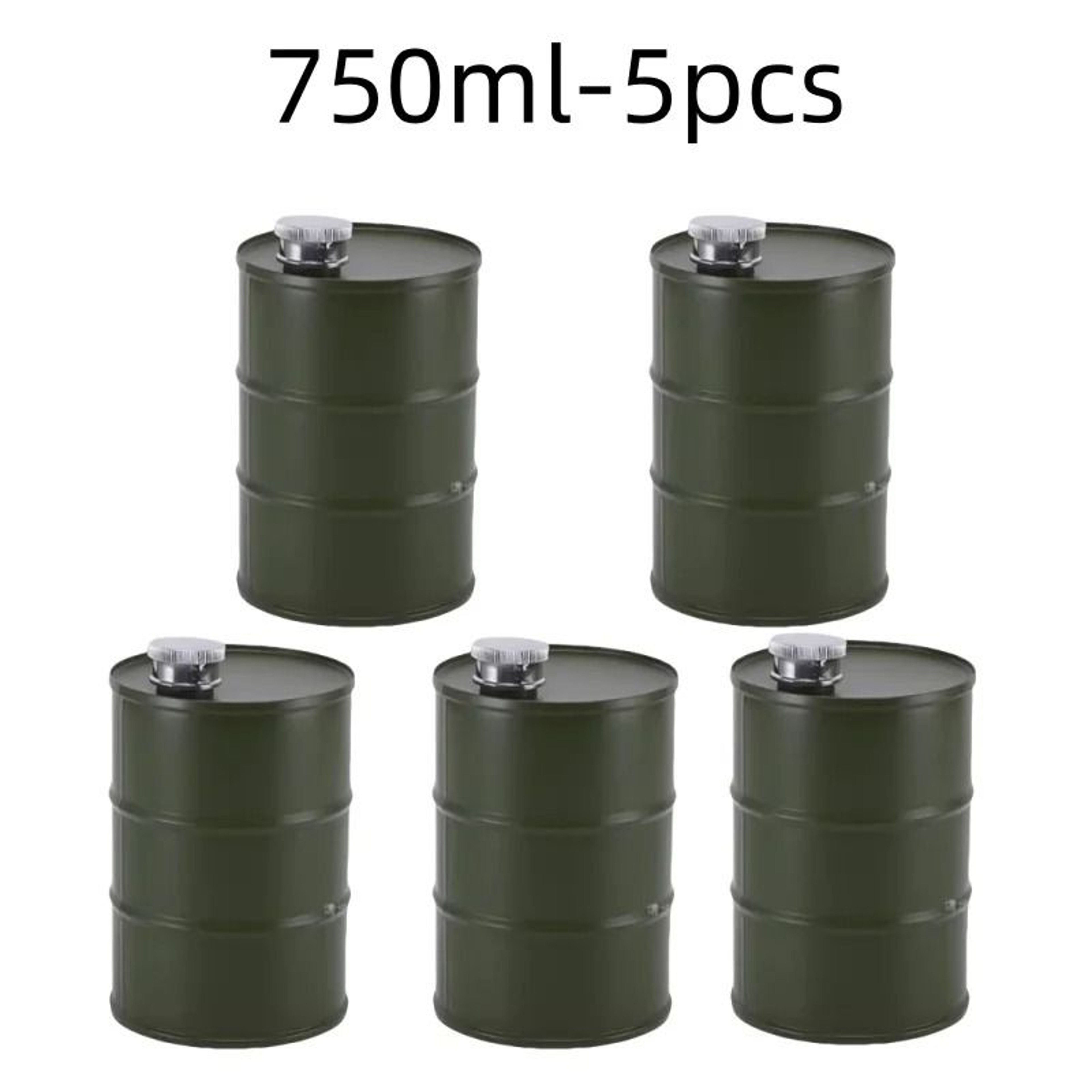 25oz Oil Drum Stainless Steel Hip Flask Portable Whisky Liquor Bottle 25