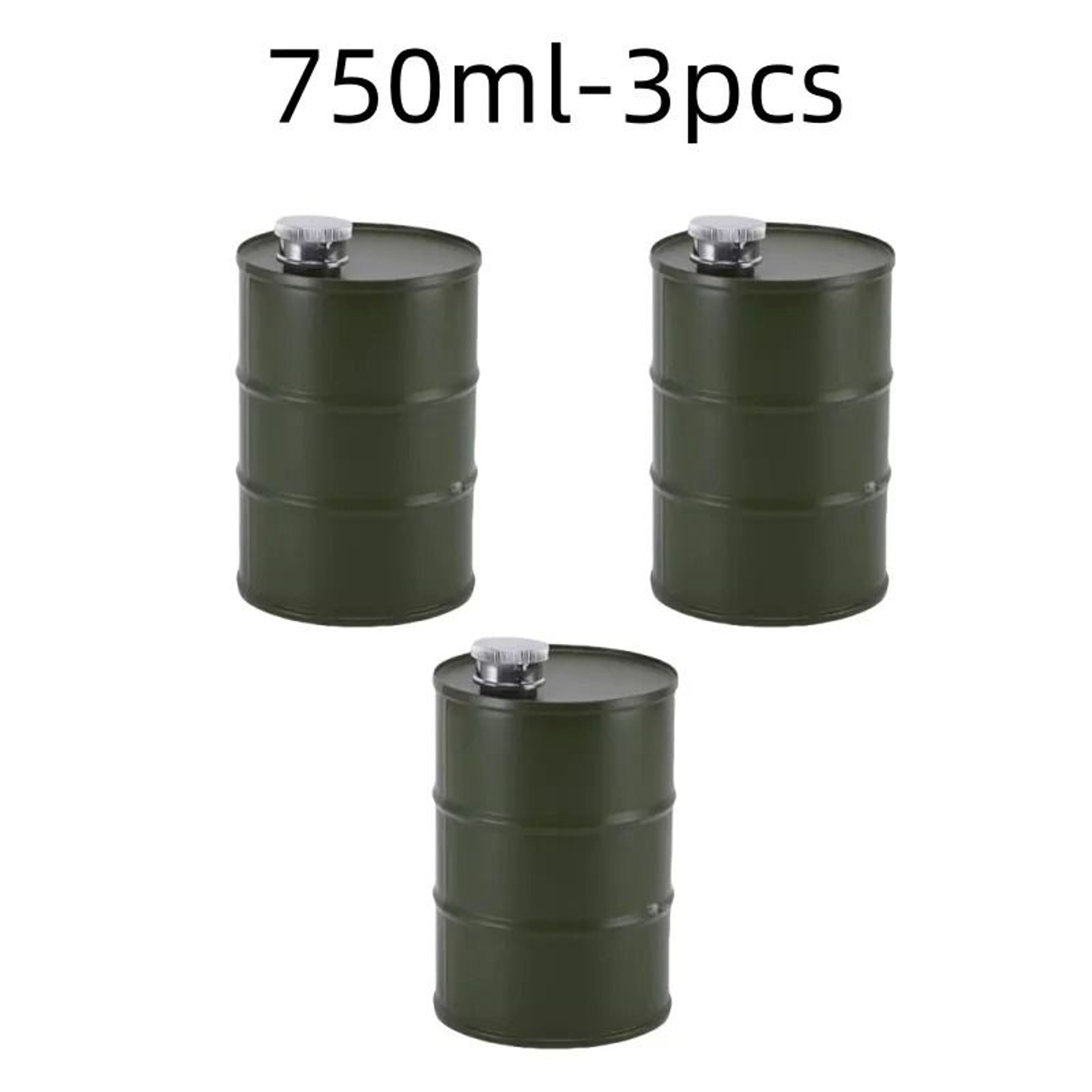 25oz Oil Drum Stainless Steel Hip Flask Portable Whisky Liquor Bottle 21