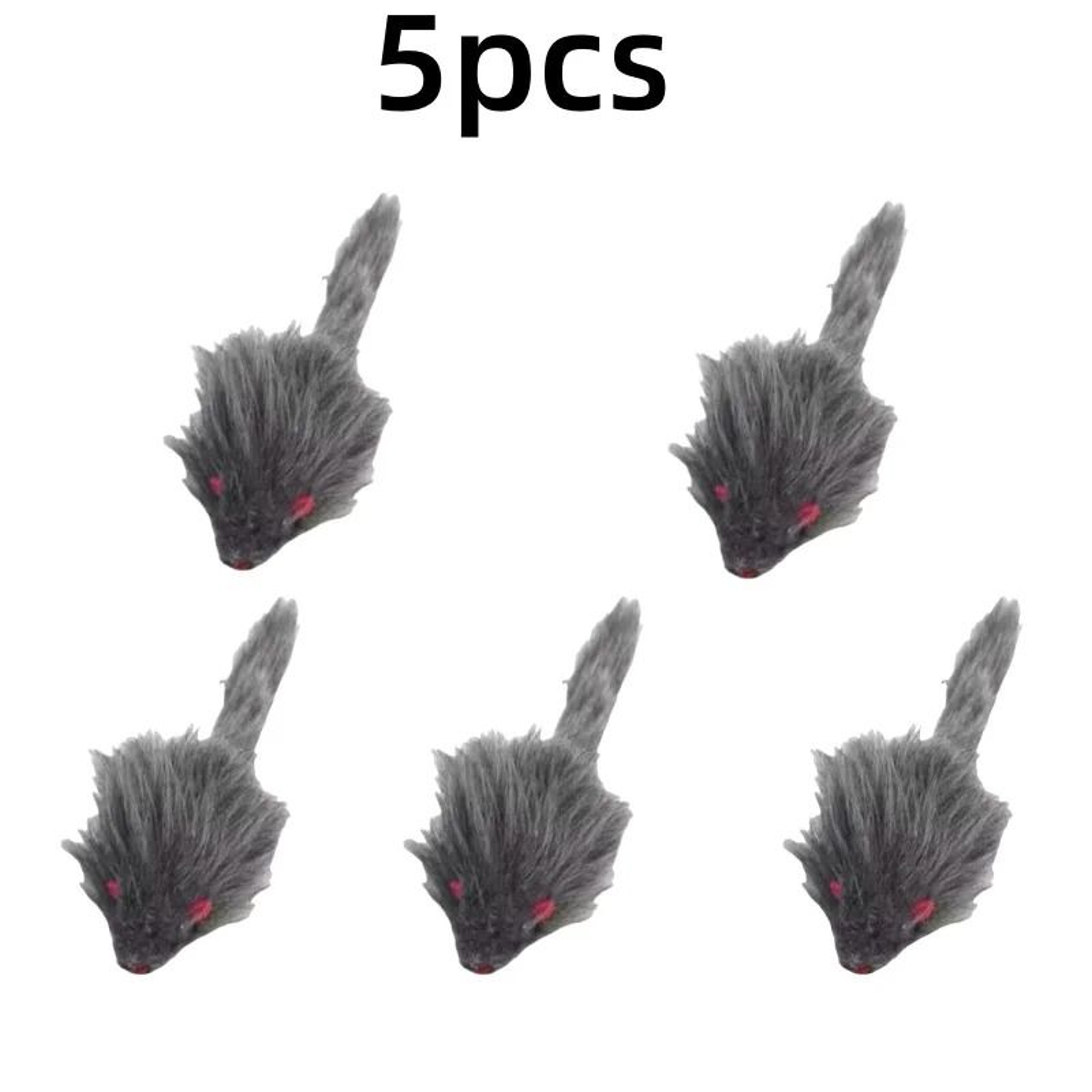 18cm Soft Rabbit Fur False Mouse Cat Toy With LongHaired Tail For Indoor Pets 16