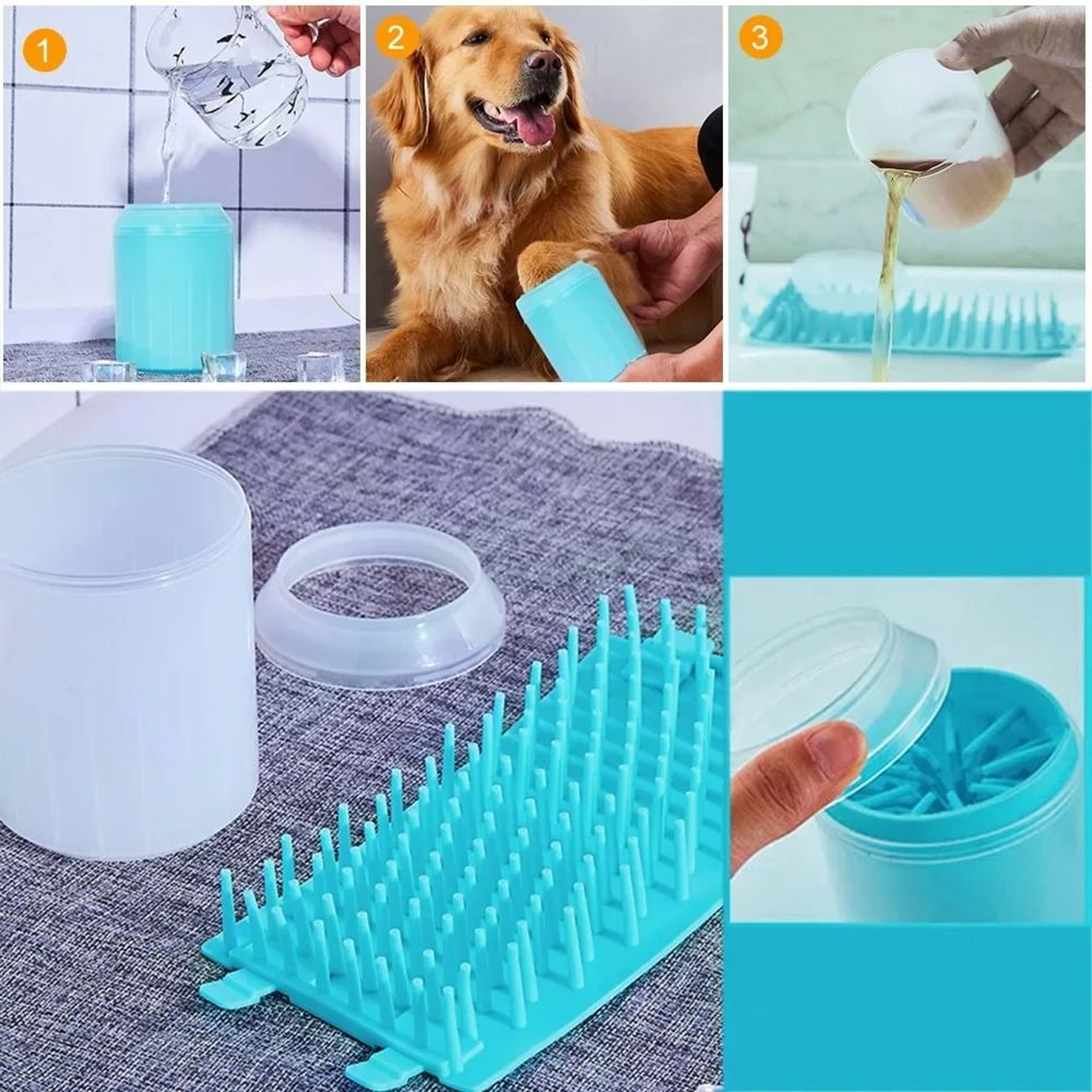 Portable Pet Paw Cleaner Soft Silicone Foot Cleaning Cup For Dogs  Cats 2